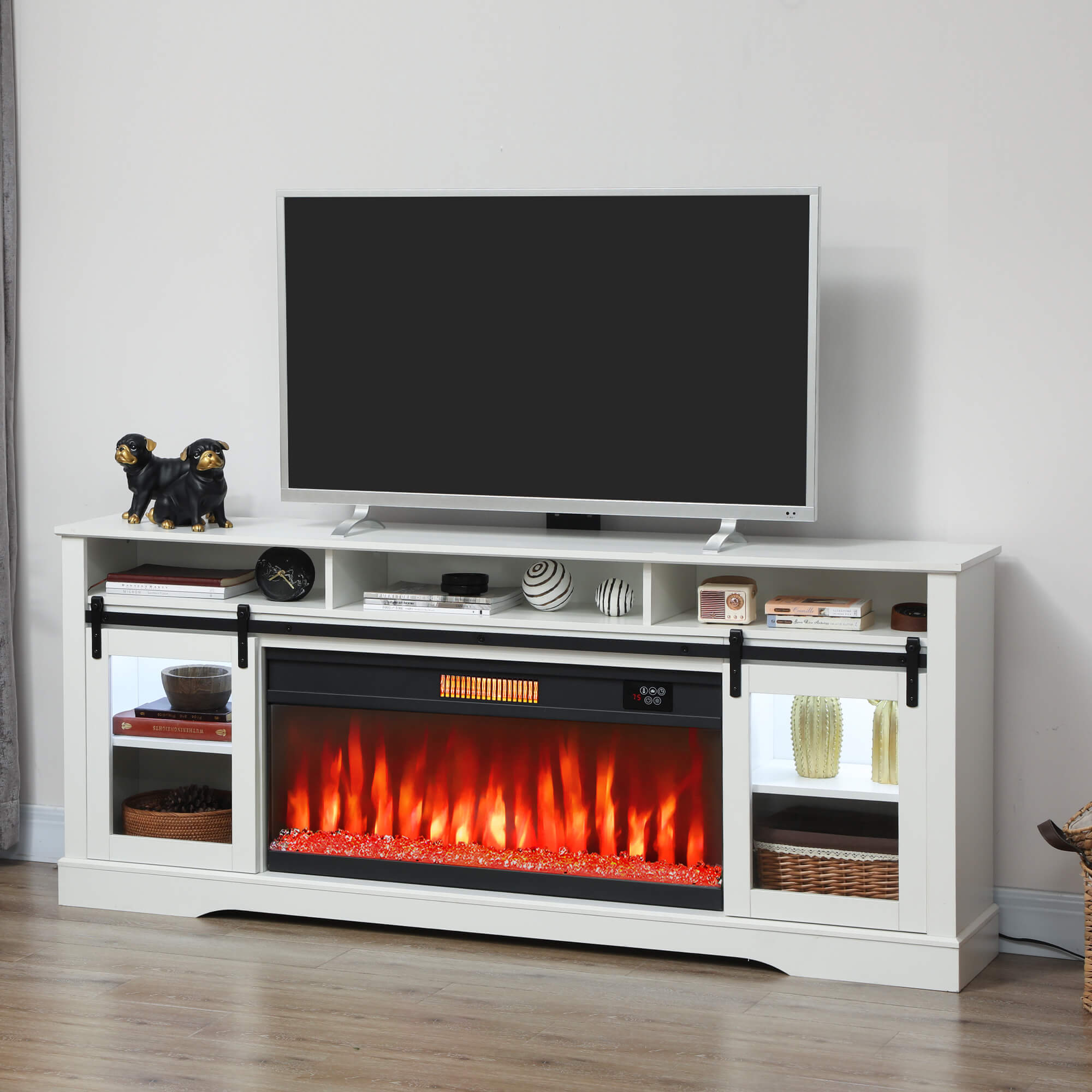 Electric Fireplace TV Stand for 65-80 Inch TVs