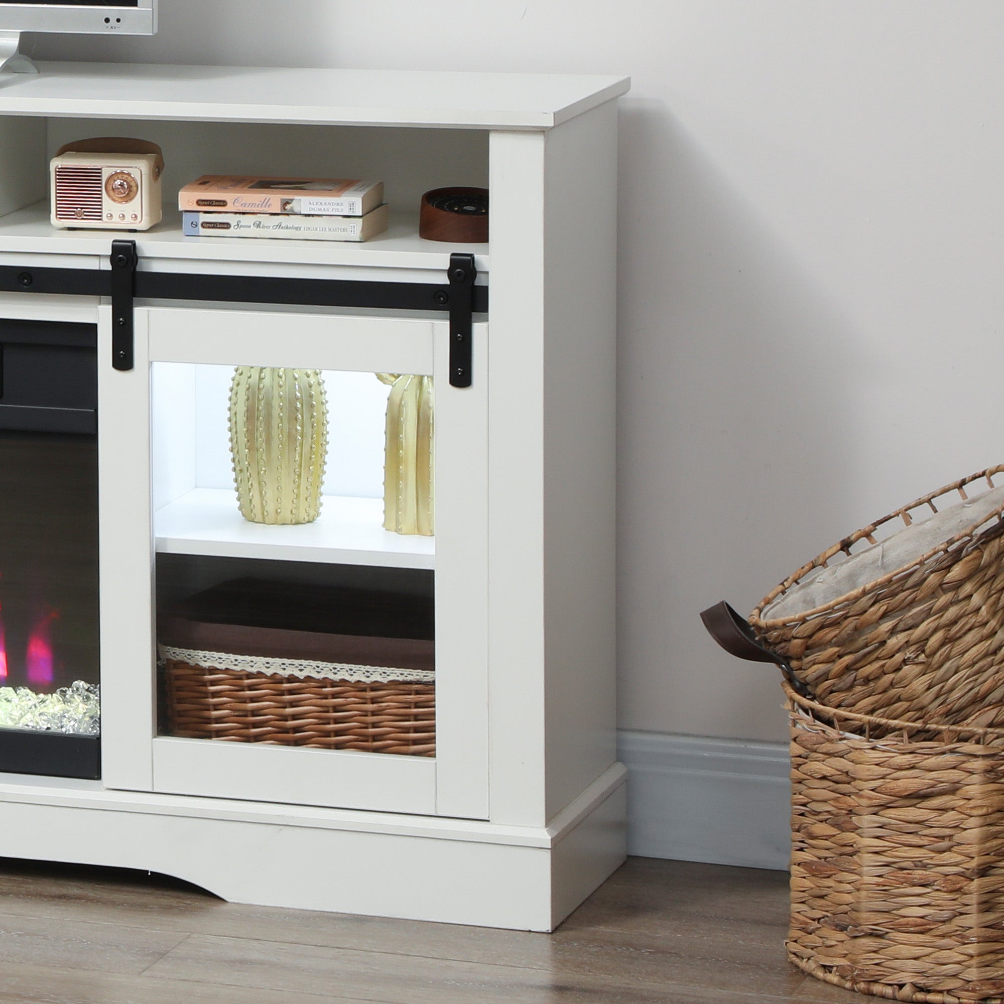 Electric Fireplace TV Stand for 65-80 Inch TVs