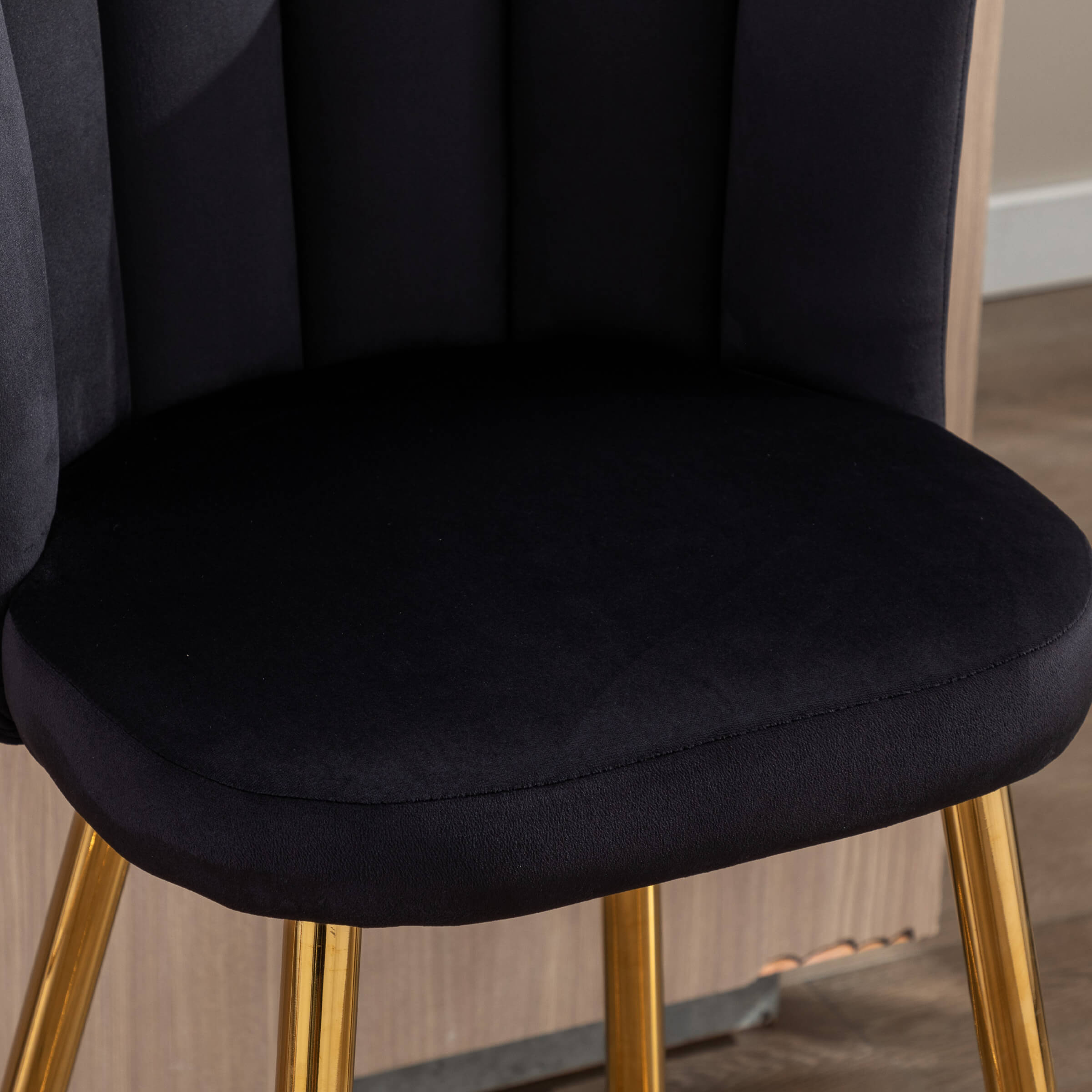 CHICAURA 26"H Counter Stools With Gold Metal Legs Set of 2 - 9029CS