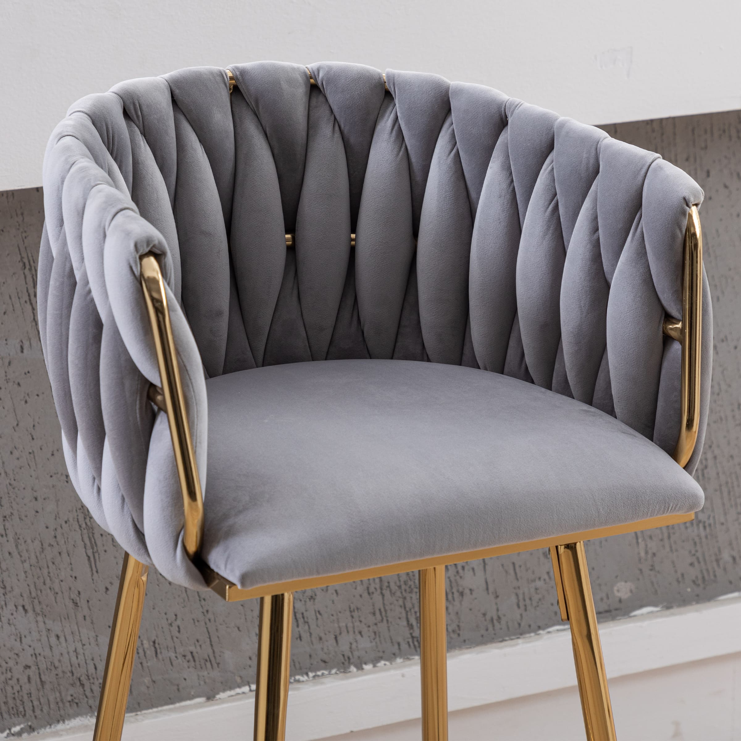 CHICAURA 26"H Swivel Gold Base Counter Stools Set of 2 - 6022CS