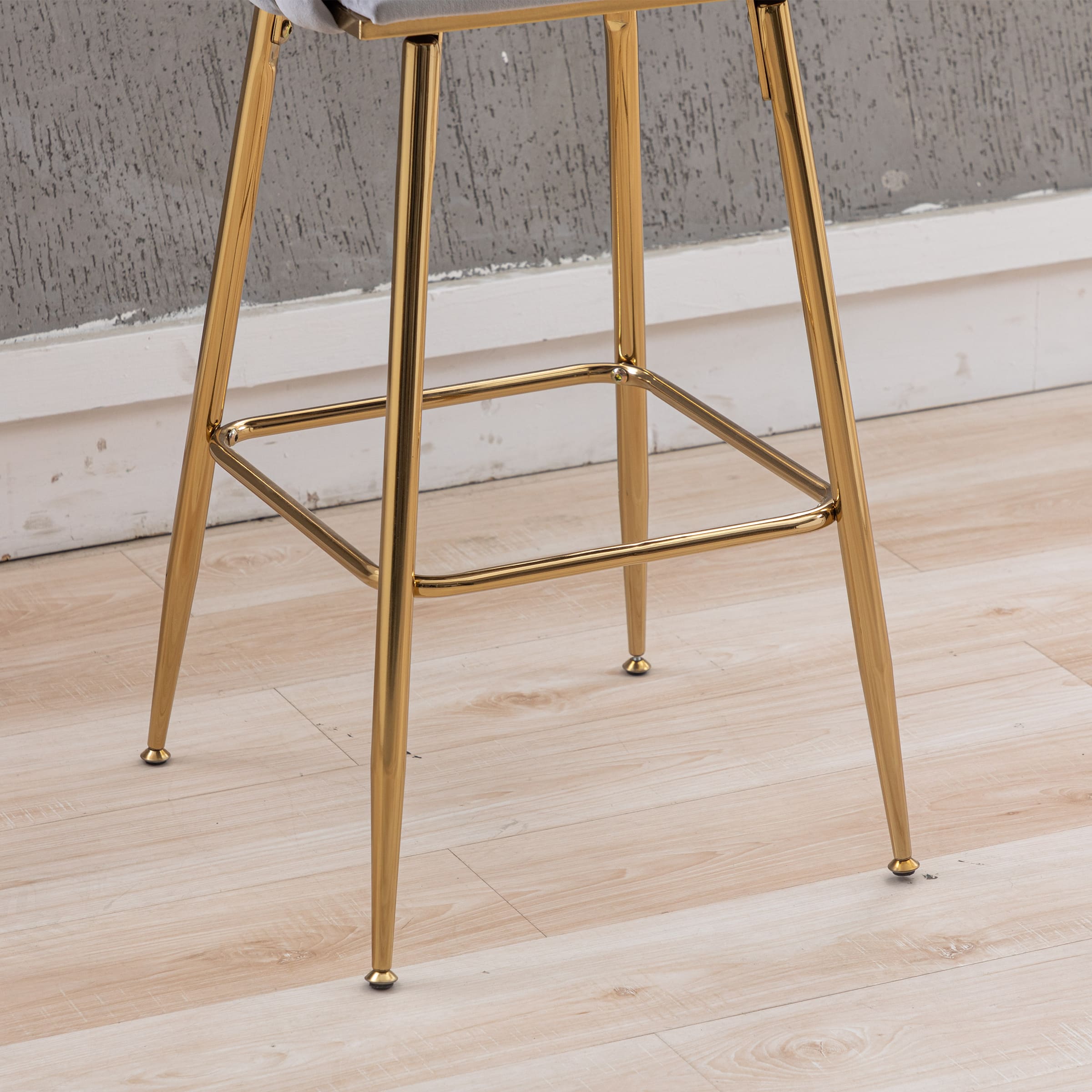 CHICAURA 26"H Swivel Gold Base Counter Stools Set of 2 - 6022CS