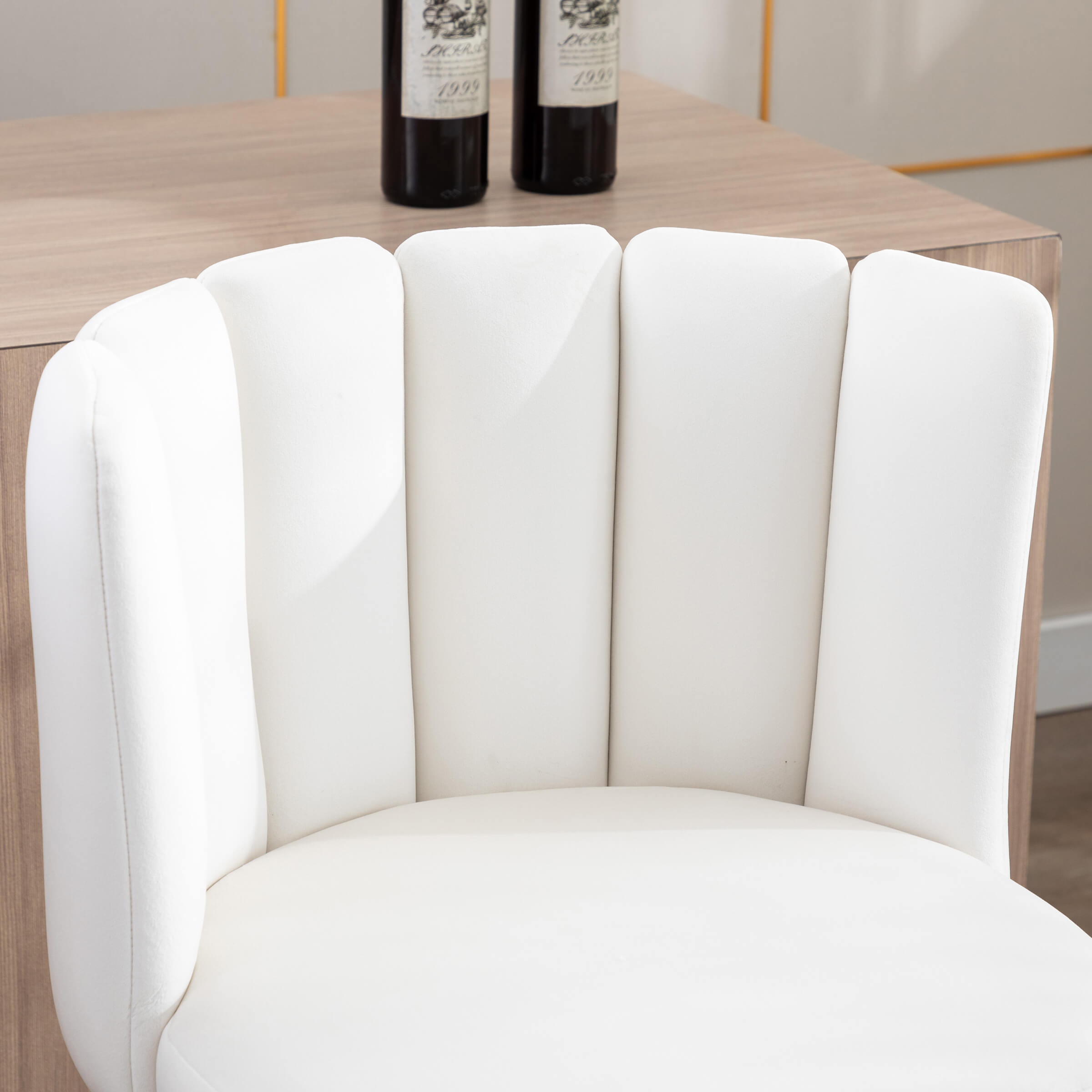 CHICAURA 26"H Counter Stools With Gold Metal Legs Set of 2 - 9029CS