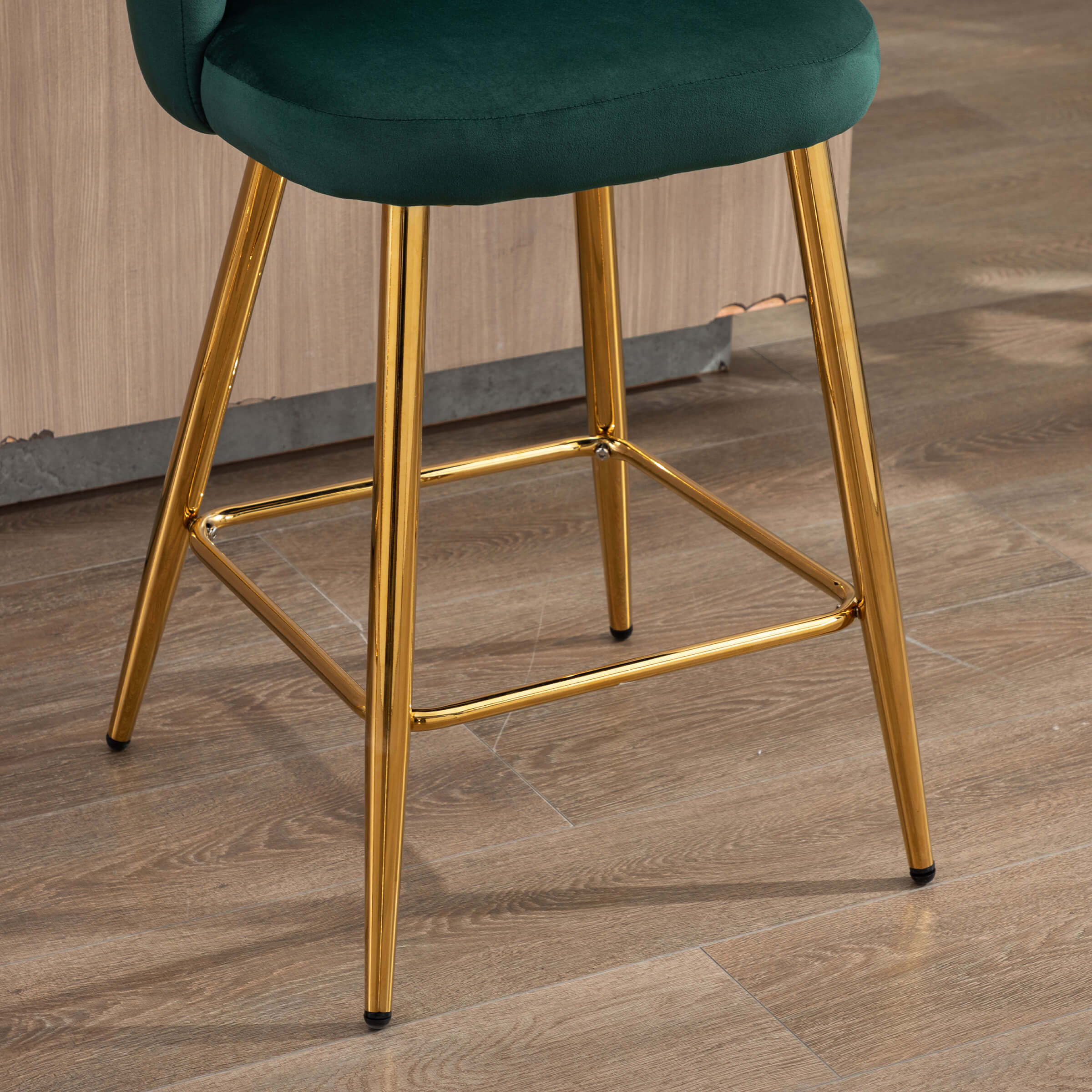 CHICAURA 26"H Counter Stools With Gold Metal Legs Set of 2 - 9029CS