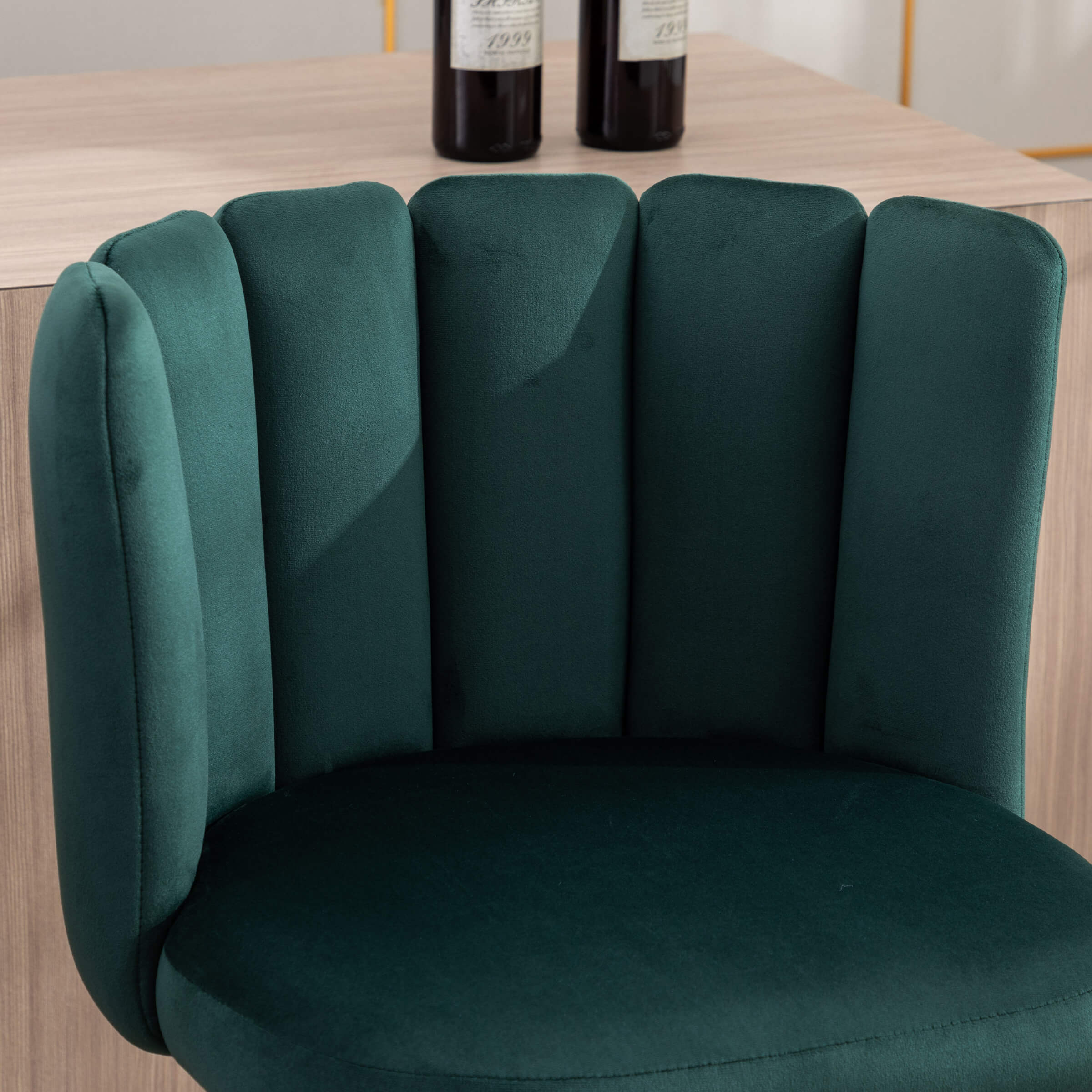 CHICAURA 26"H Counter Stools With Gold Metal Legs Set of 2 - 9029CS