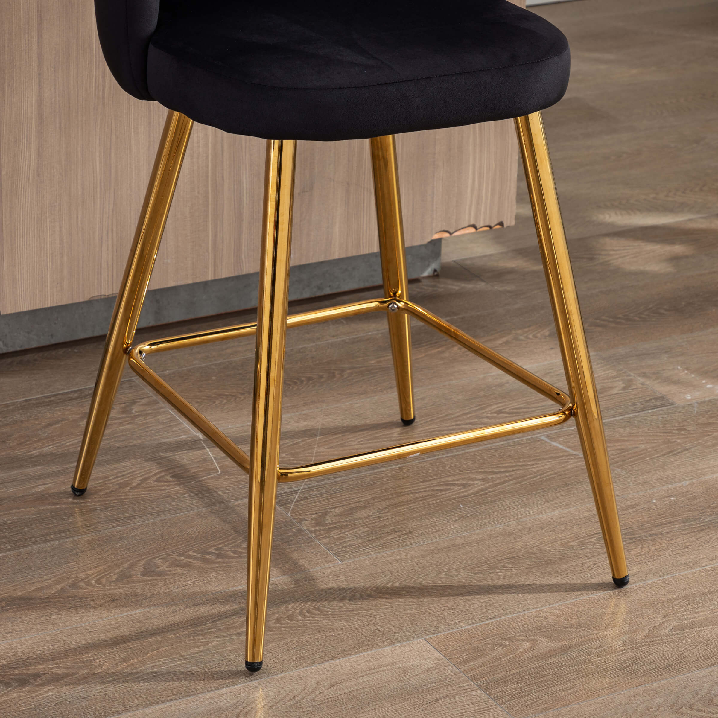 CHICAURA 26"H Counter Stools With Gold Metal Legs Set of 2 - 9029CS