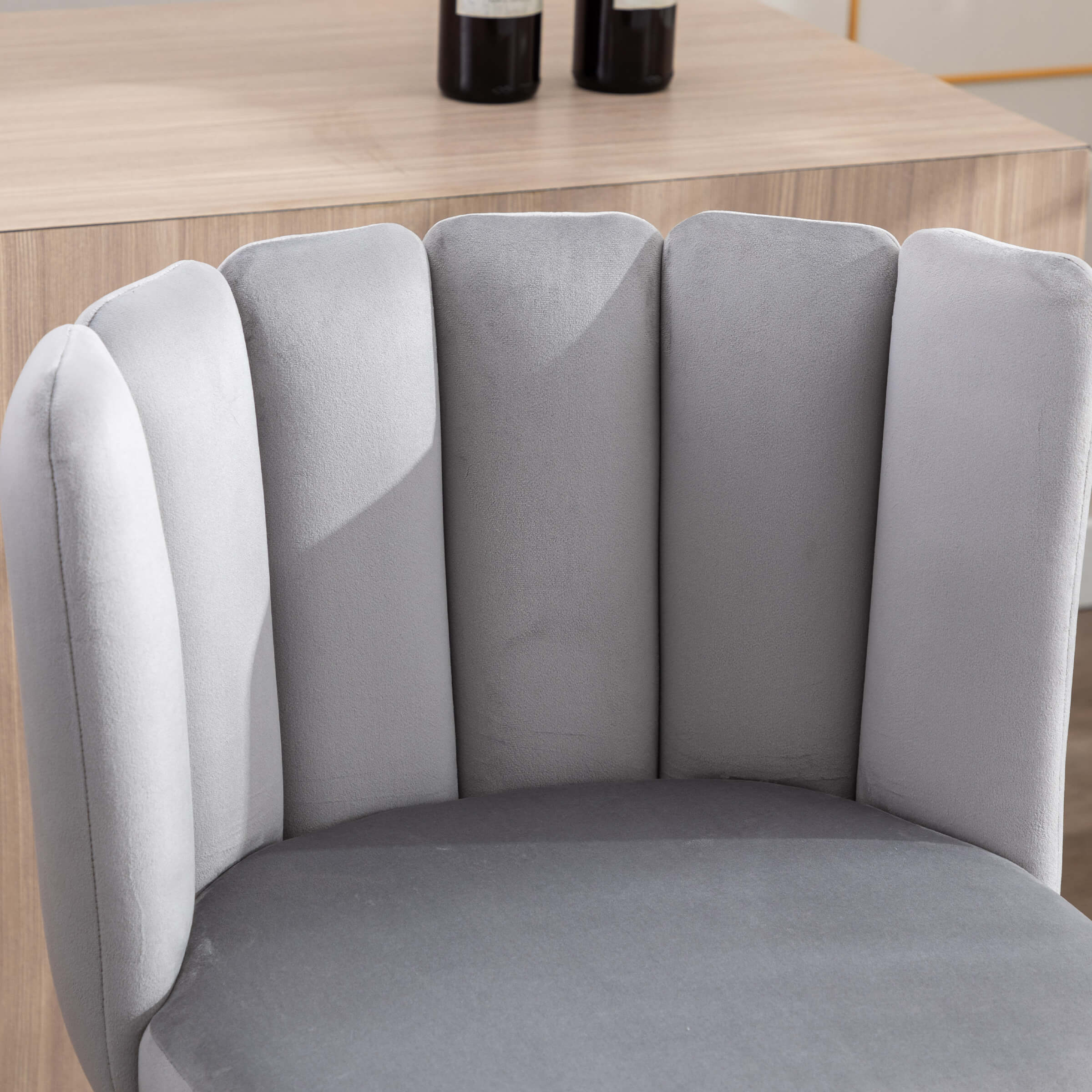 CHICAURA 26"H Counter Stools With Gold Metal Legs Set of 2 - 9029CS