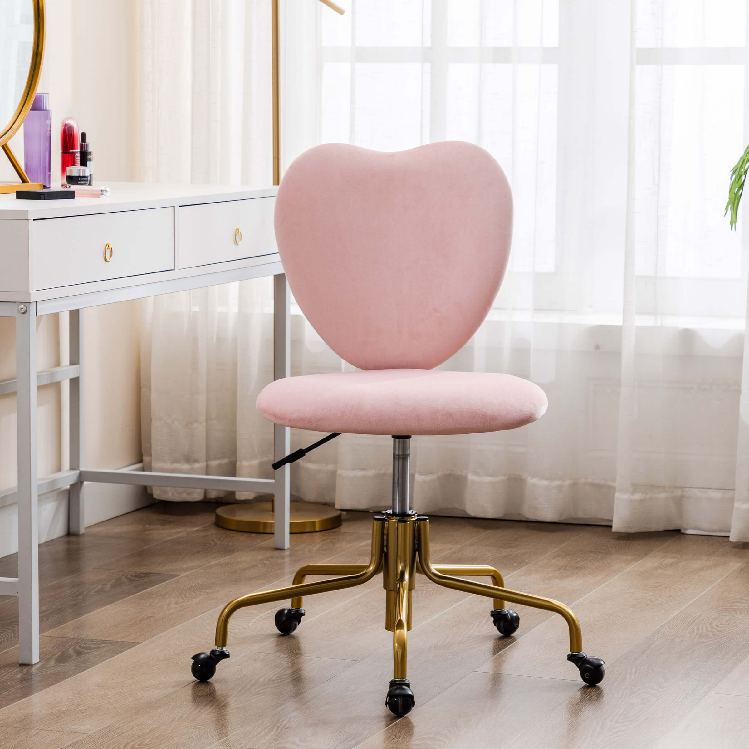 CHICAURA Adjustable Swivel Heart Shape Kids Desk Chair 1 PCS - 3024
