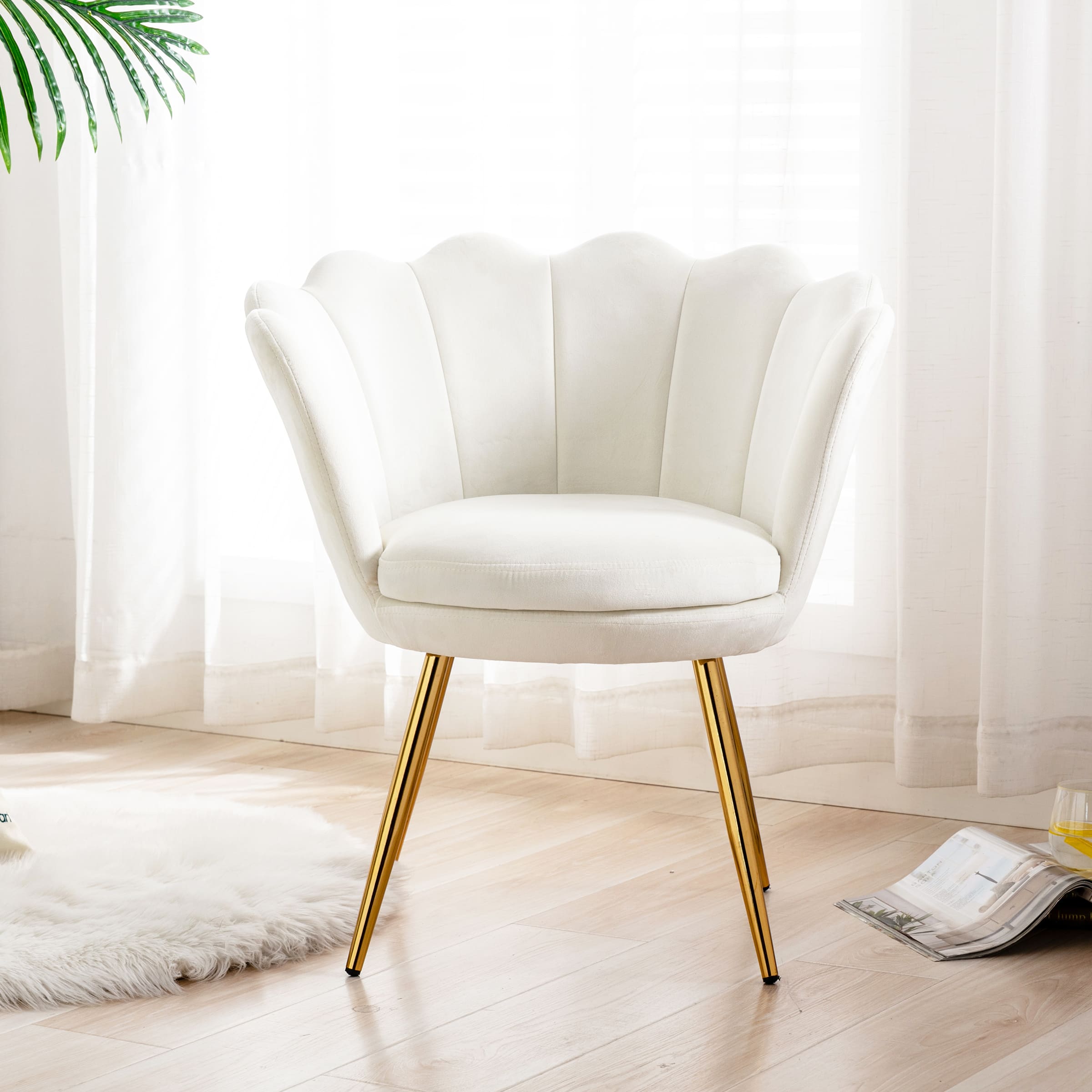 CHICAURA Modern Seashell Accent Chair 1 PCS - 1342AC