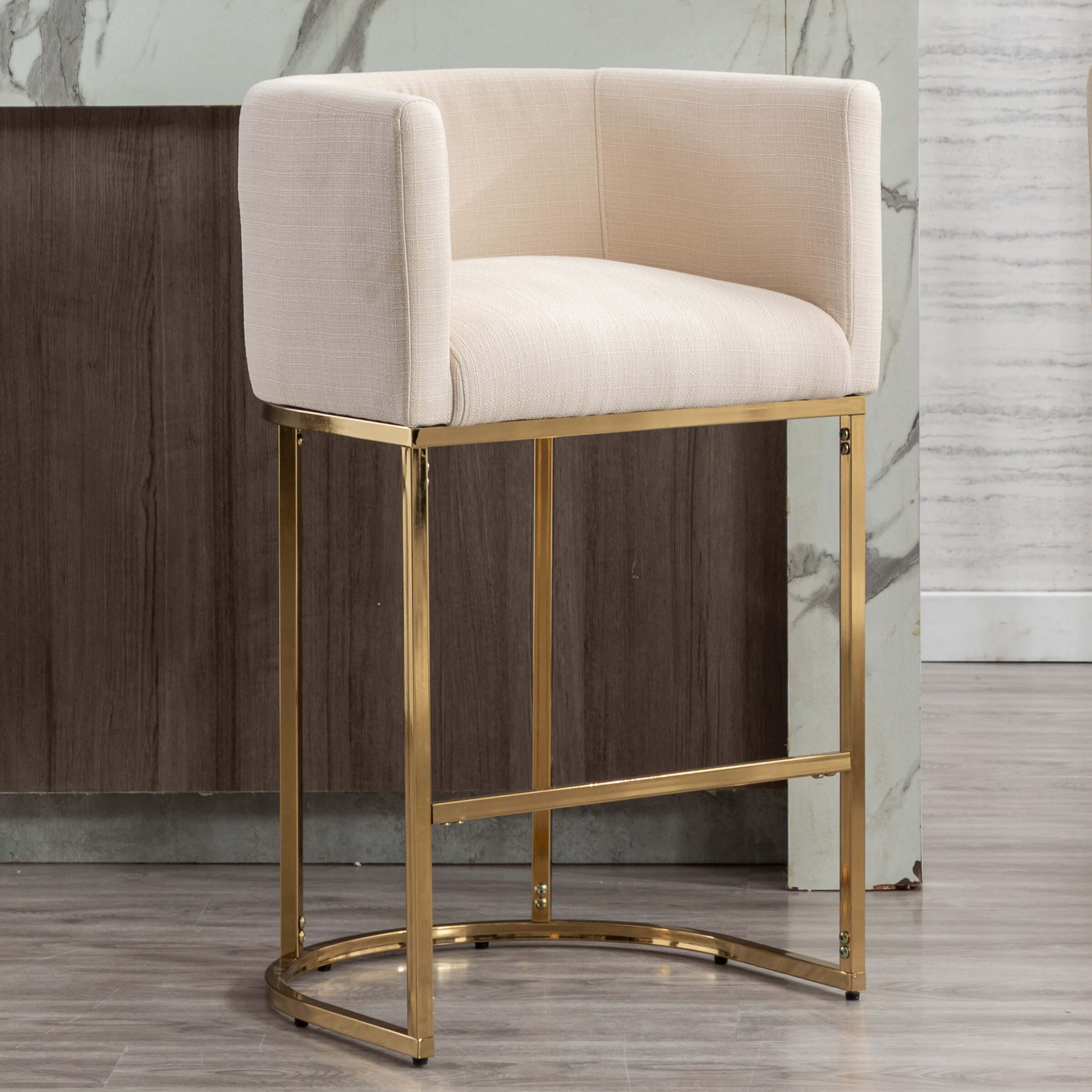 CHICAURA 24"H-32"H Metal Frame Counter Stool 1 PCS - 5690