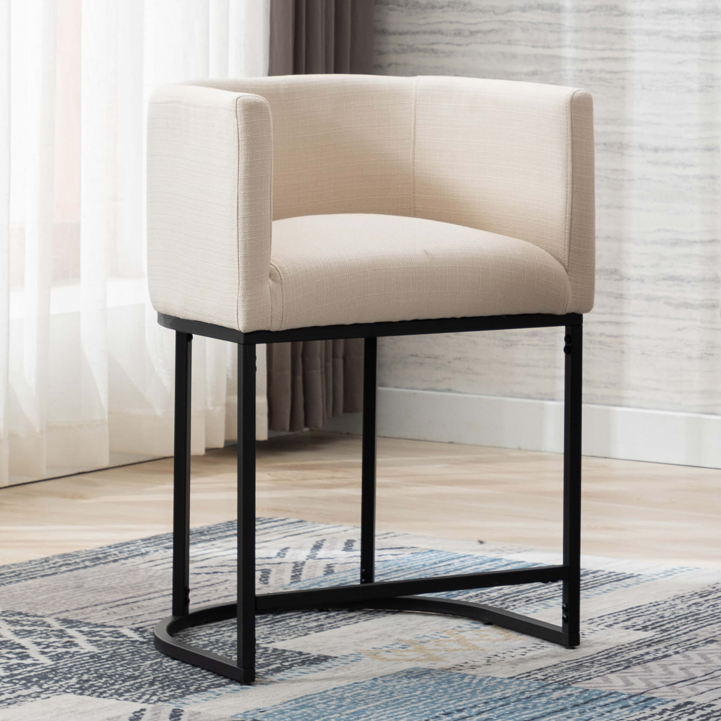 CHICAURA 24"H-32"H Metal Frame Counter Stool 1 PCS - 5690