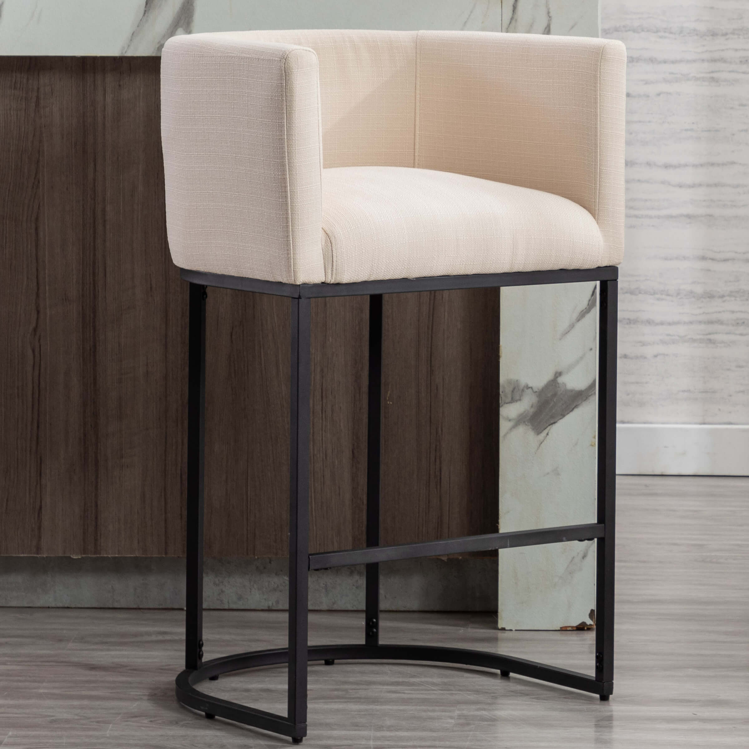 CHICAURA 24"H-32"H Metal Frame Counter Stool 1 PCS - 5690