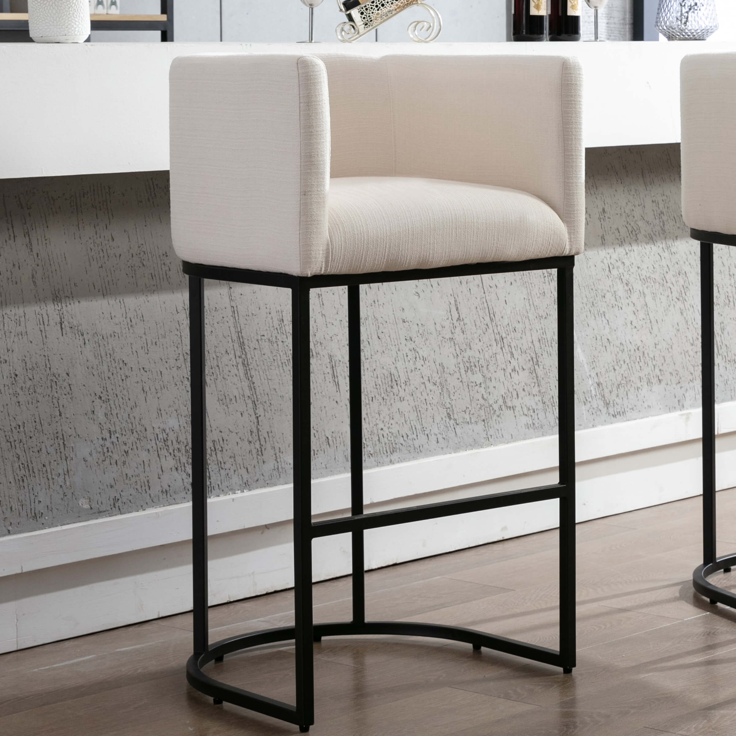 CHICAURA 24"H-32"H Metal Frame Counter Stool 1 PCS - 5690