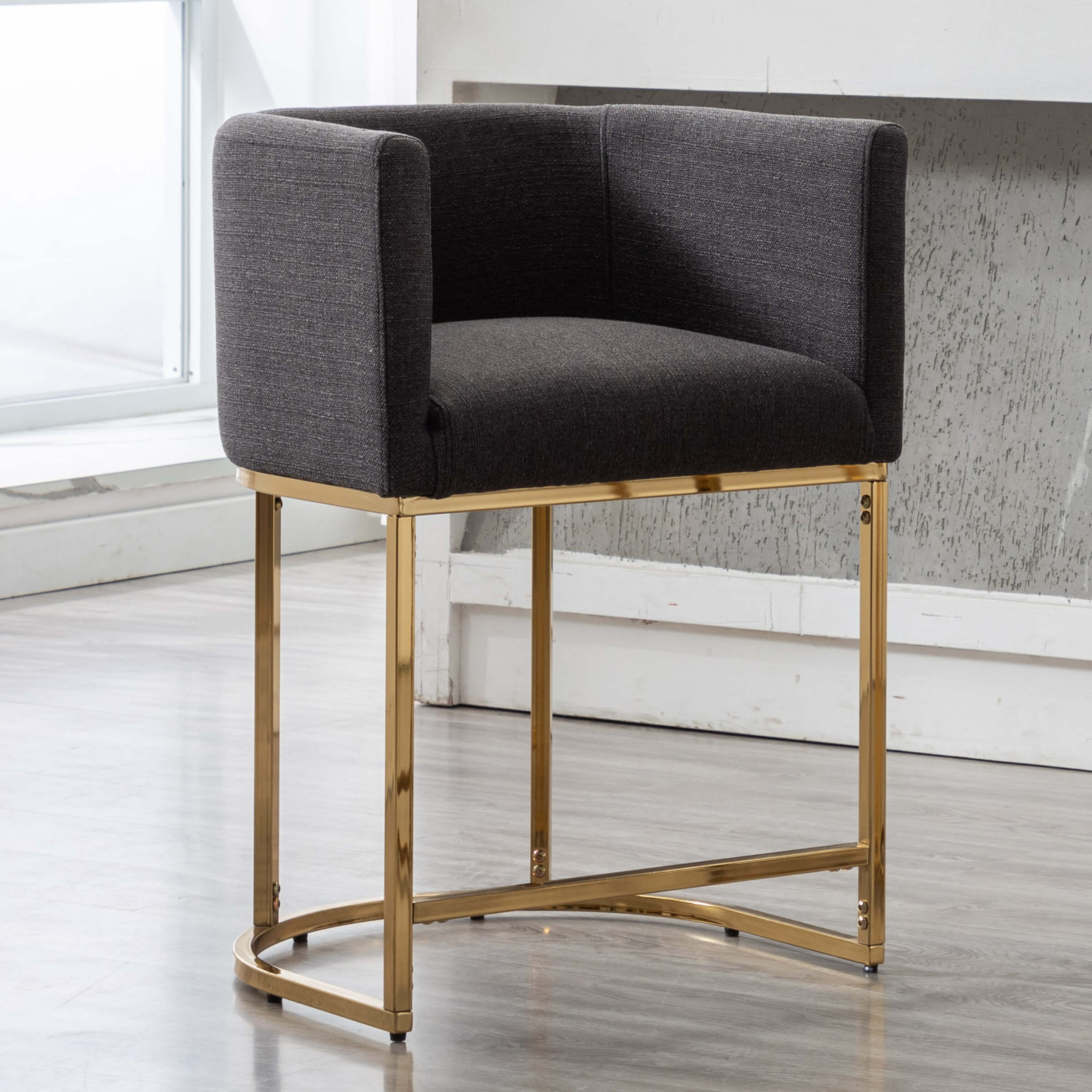 CHICAURA 24"H-32"H Metal Frame Counter Stool 1 PCS - 5690