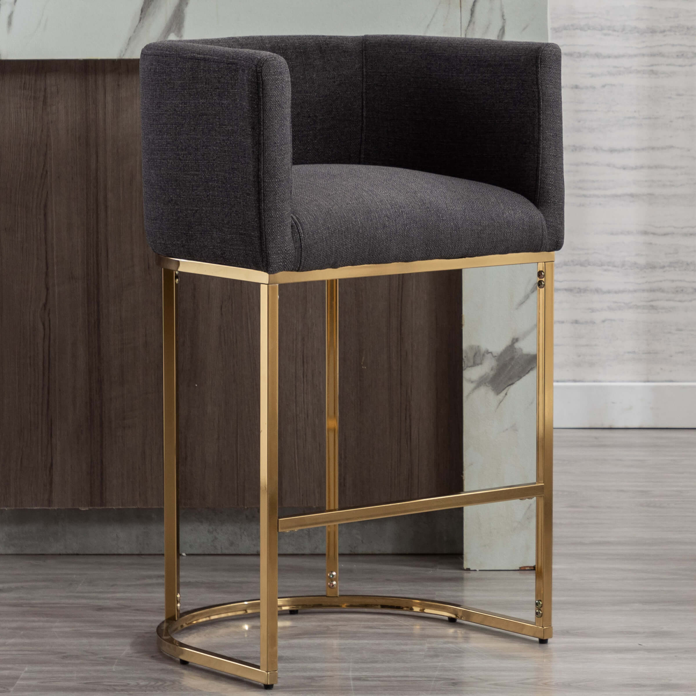 CHICAURA 24"H-32"H Metal Frame Counter Stool 1 PCS - 5690