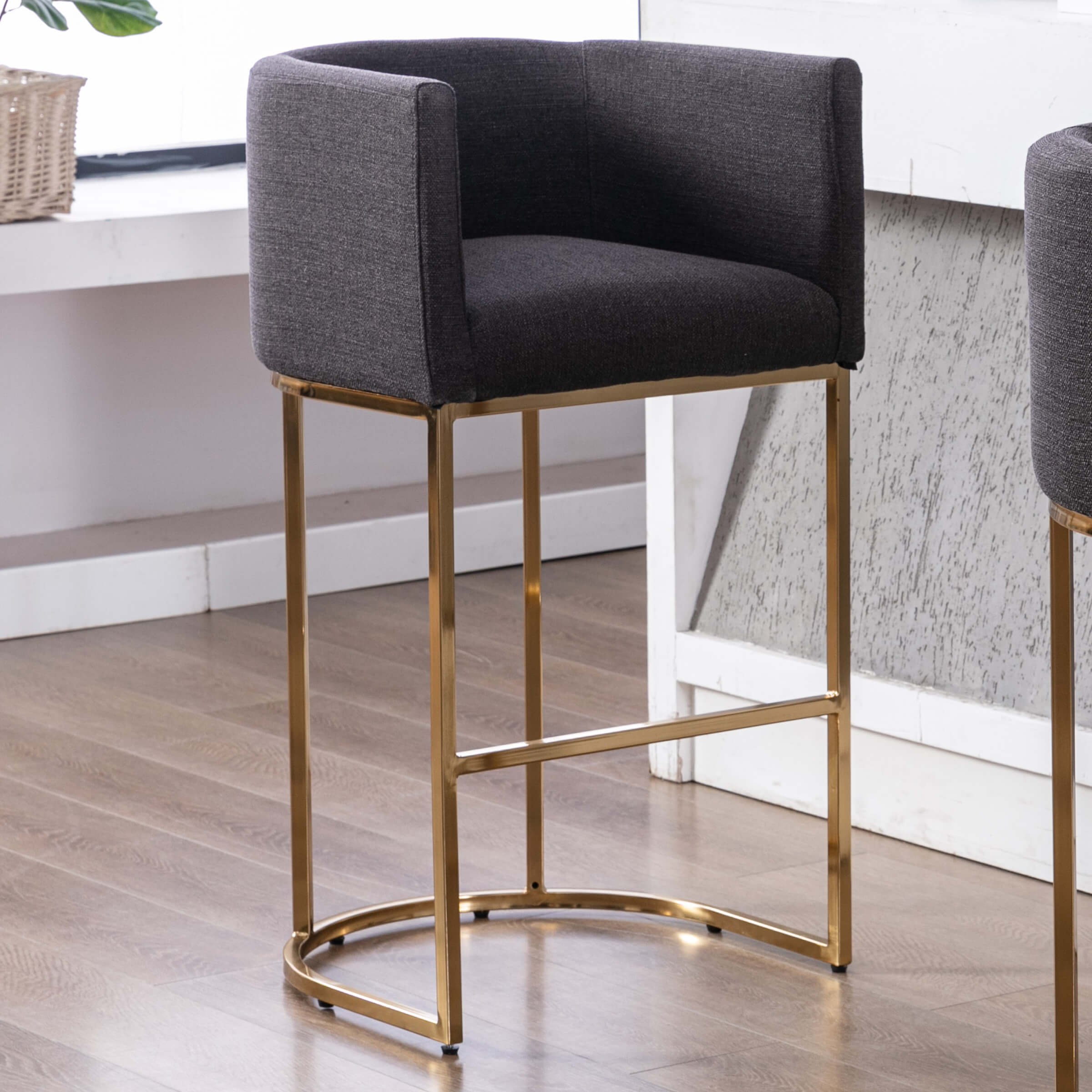 CHICAURA 24"H-32"H Metal Frame Counter Stool 1 PCS - 5690