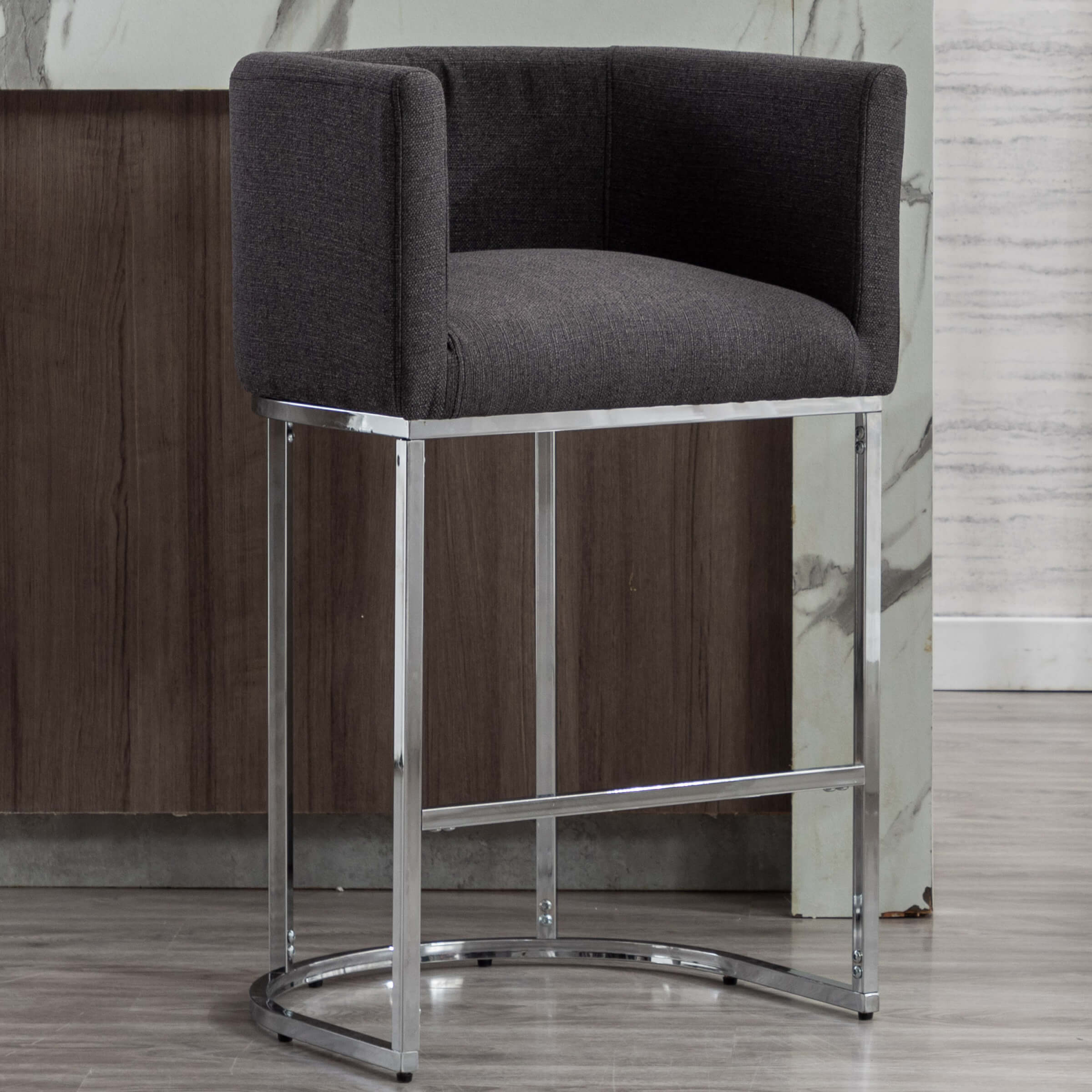 CHICAURA 24"H-32"H Metal Frame Counter Stool 1 PCS - 5690