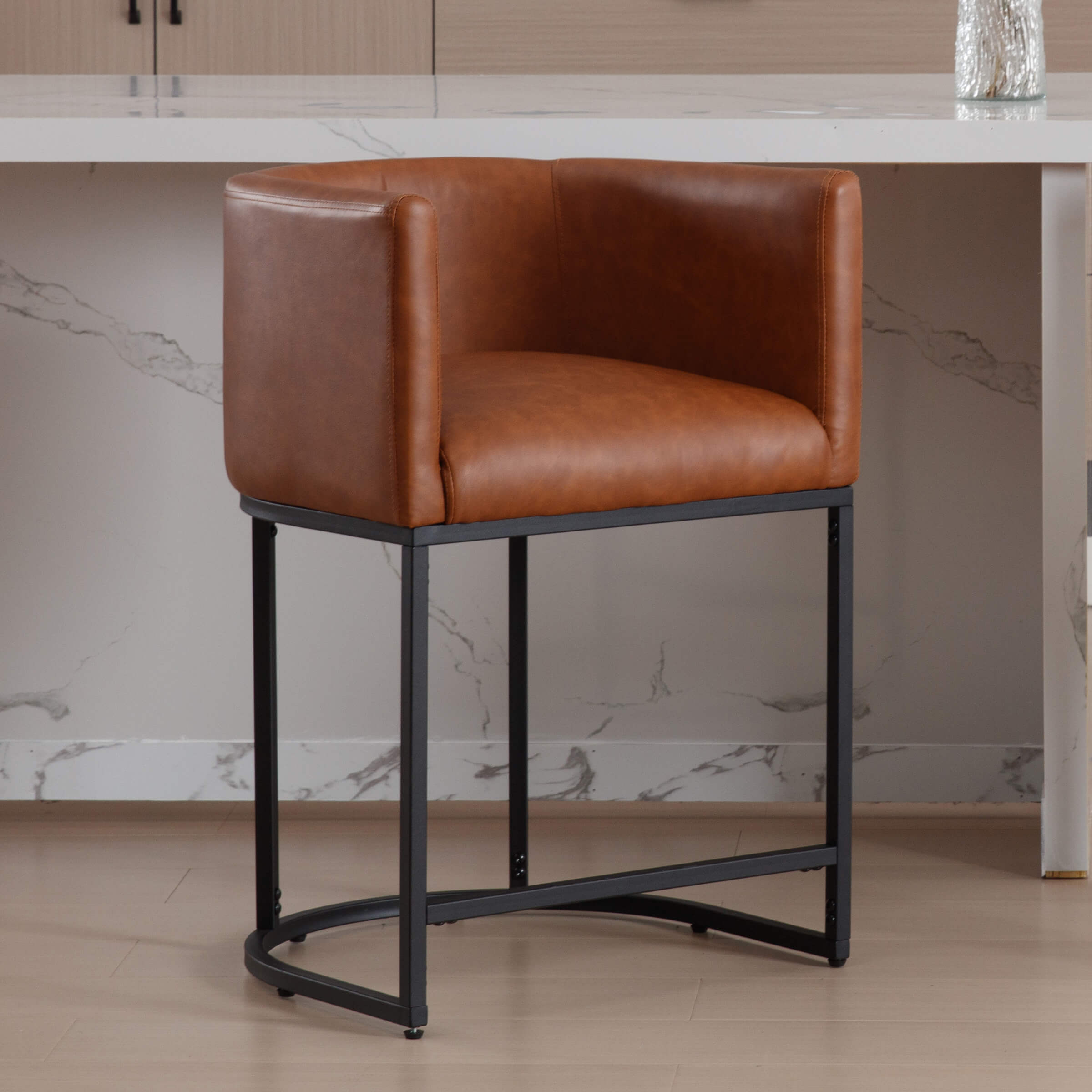 CHICAURA 24"H-32"H Metal Frame Counter Stool 1 PCS - 5690