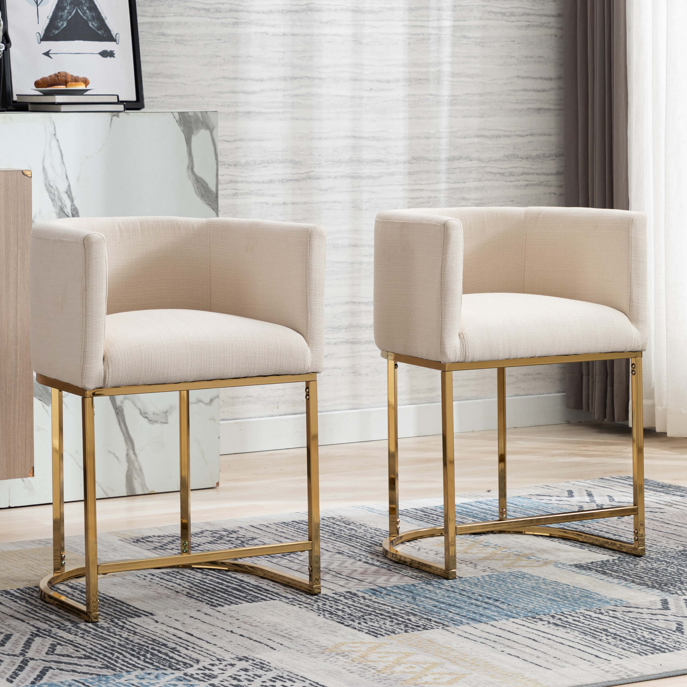 24"H-32"H Metal Frame Counter Stool 1 PCS - 5690