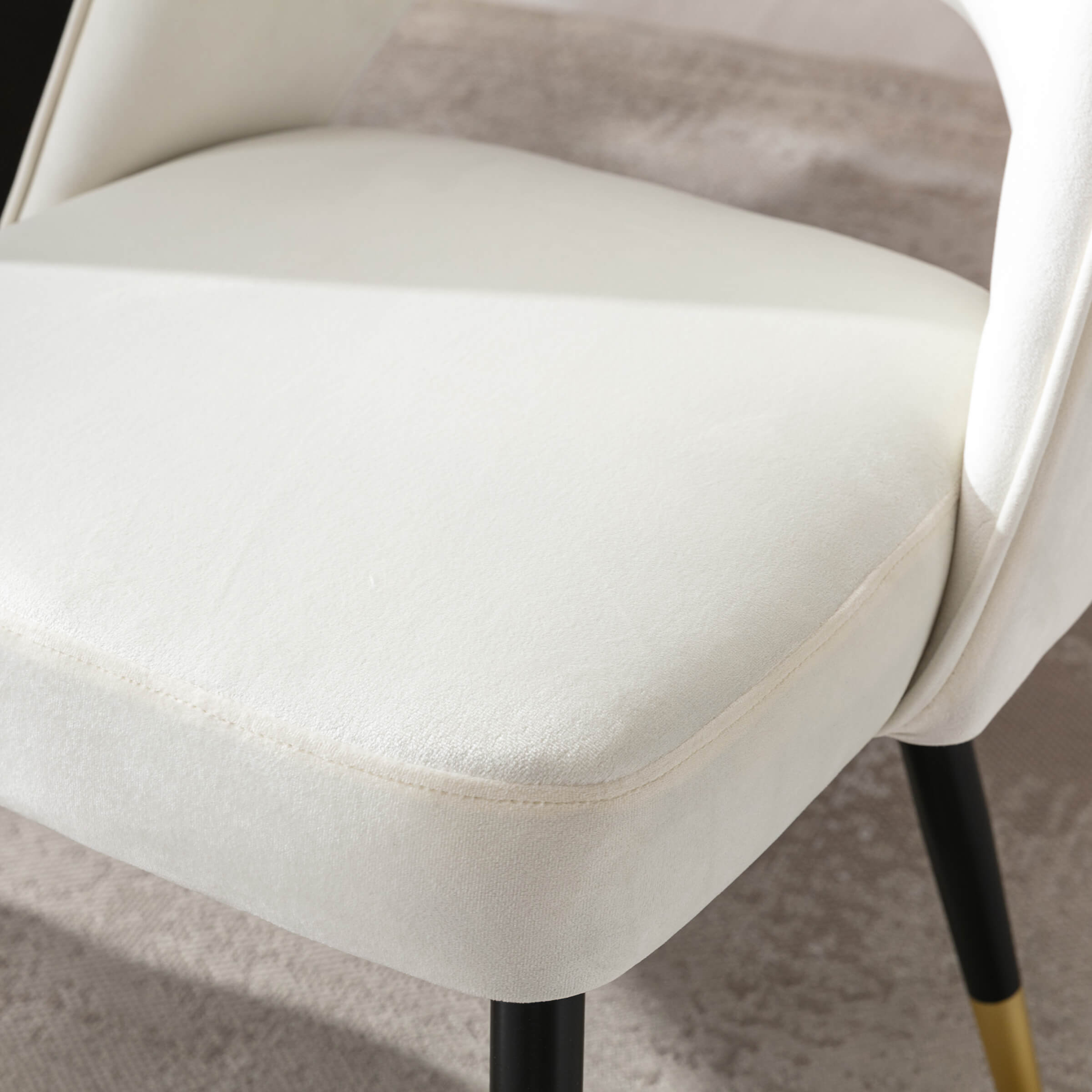 CHICAURA Modern Cut-Out Armless Dining Chairs Set of 2 - 3058DC