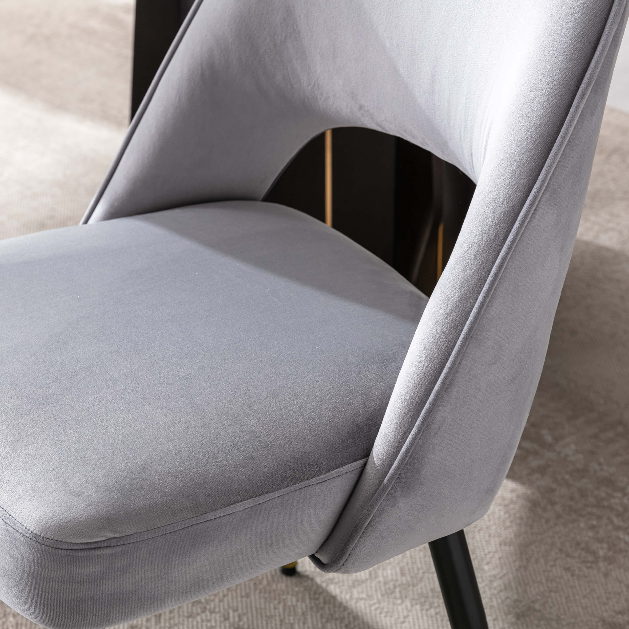 CHICAURA Modern Cut-Out Armless Dining Chairs Set of 2 - 3058DC