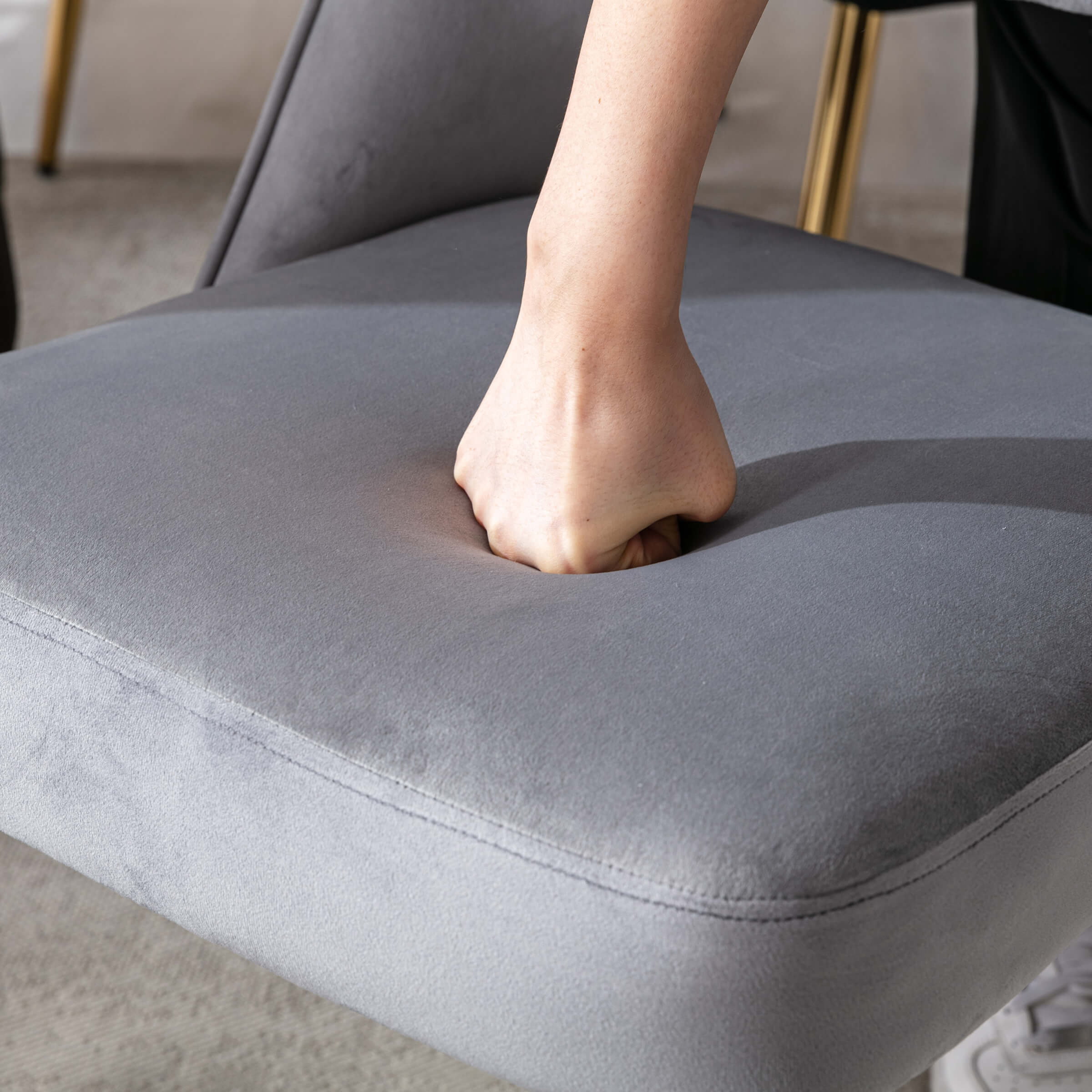 CHICAURA Modern Cut-Out Armless Dining Chairs Set of 2 - 3058DC