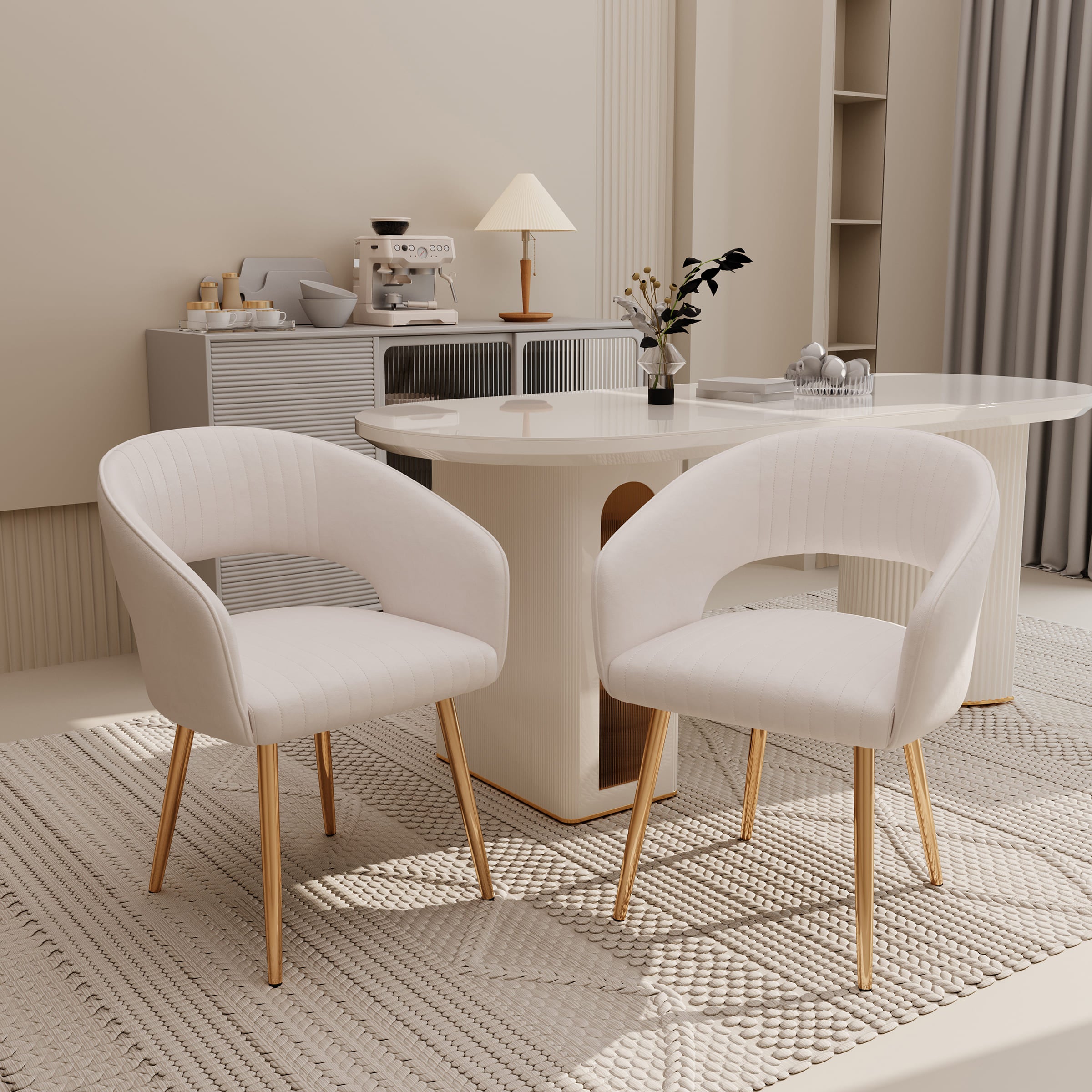 CHICAURA Modern Dining Chairs Set of 2 - 3059DC