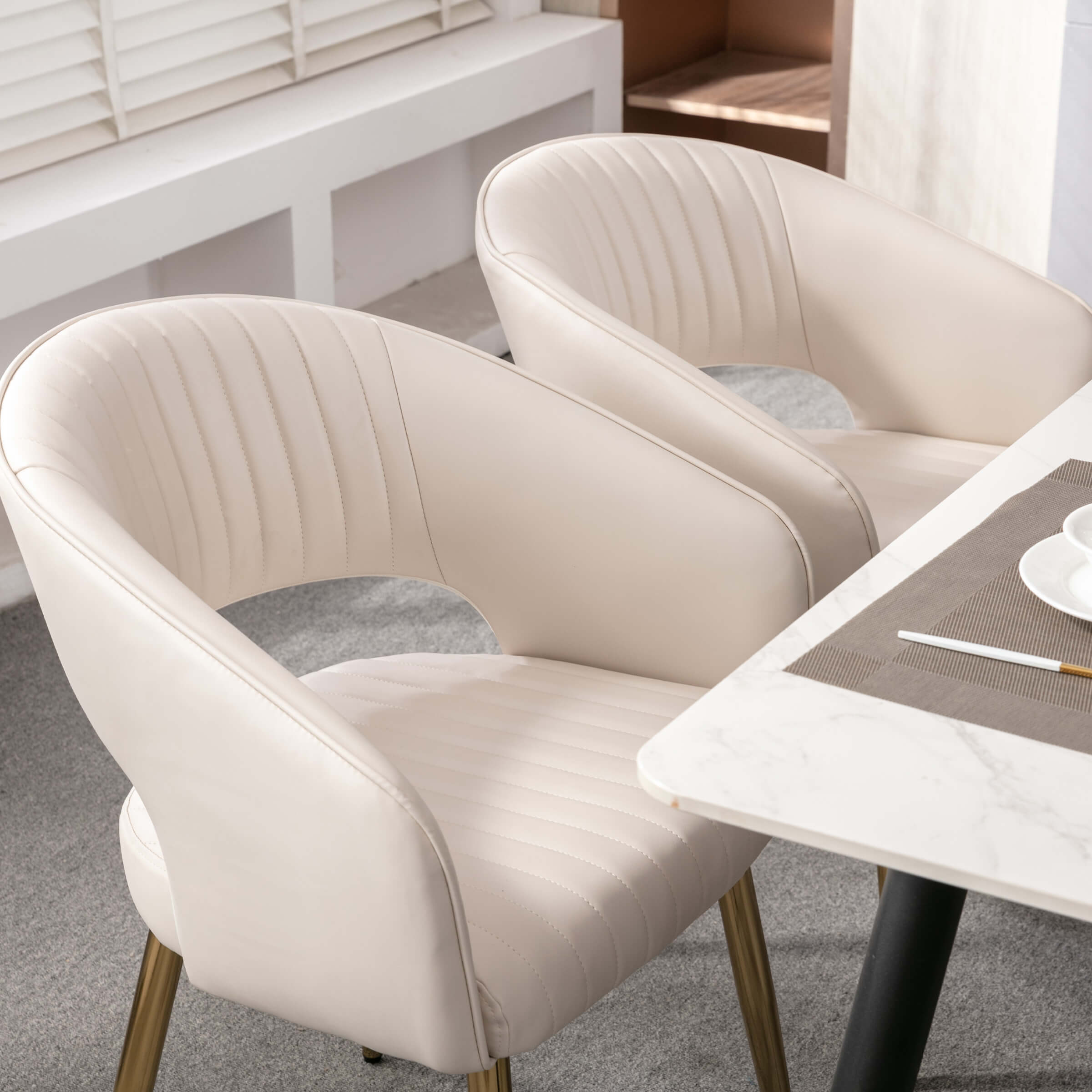 CHICAURA Modern Dining Chairs Set of 2 - 3059DC