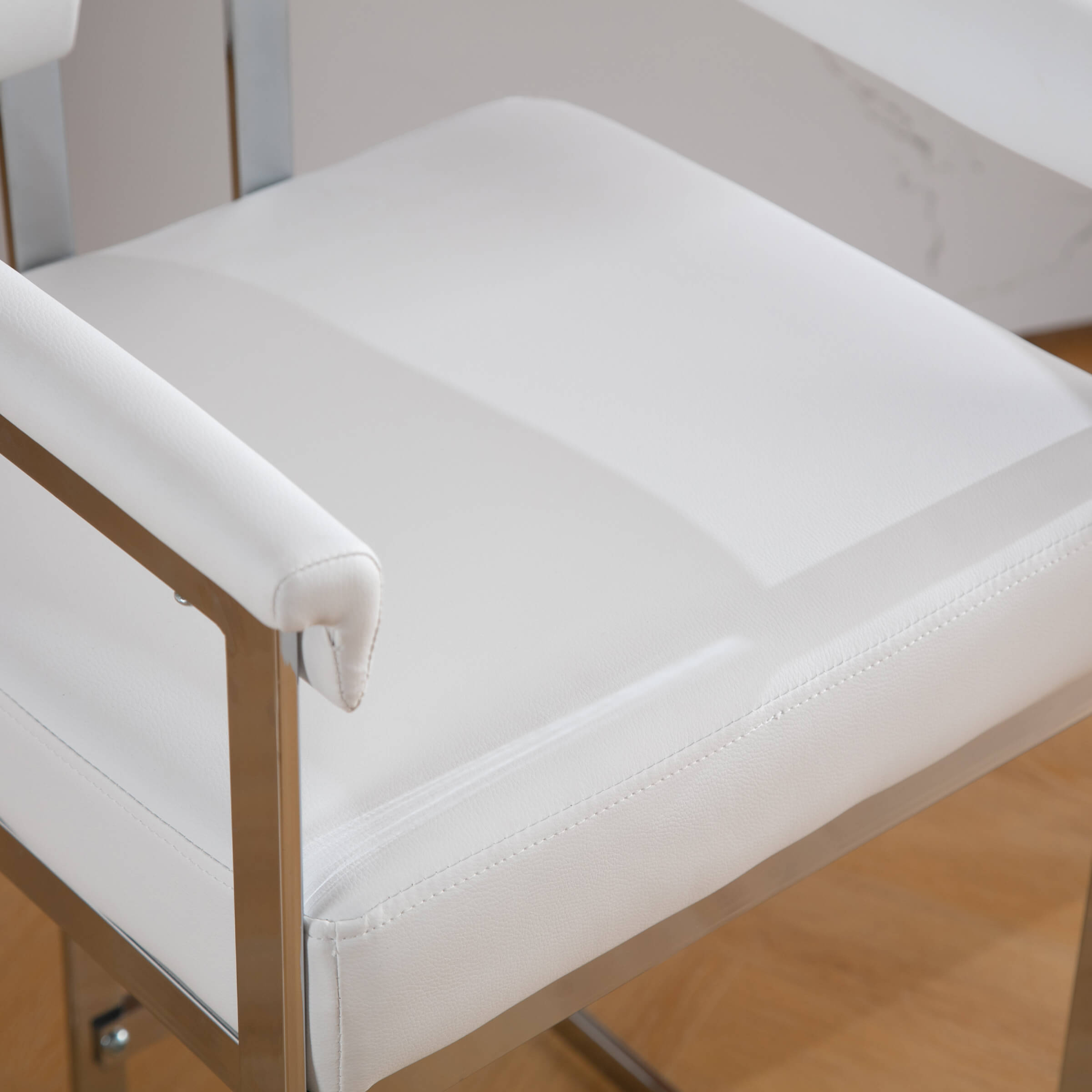 CHICAURA 26" Modern Metal Finish Counter Stools Set of 2 - 1010CS