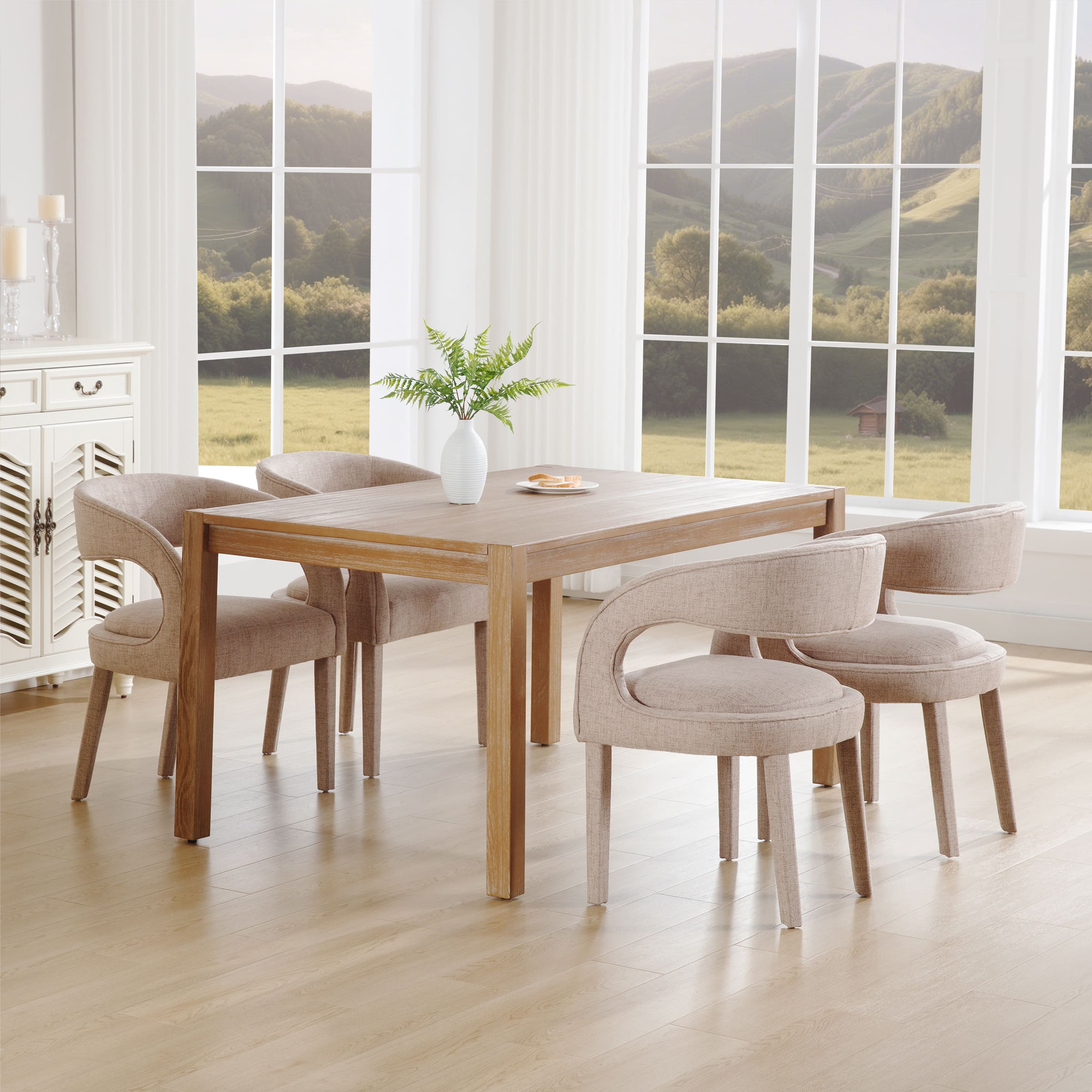 CHICAURA Modern Sloped Arms Chairs Set of 2 - 1944DC