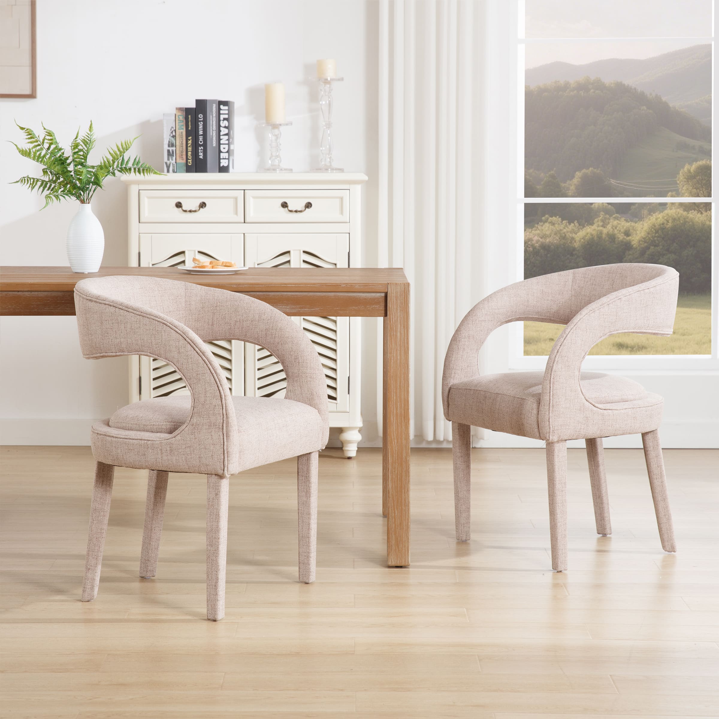 CHICAURA Modern Sloped Arms Chairs Set of 2 - 1944DC