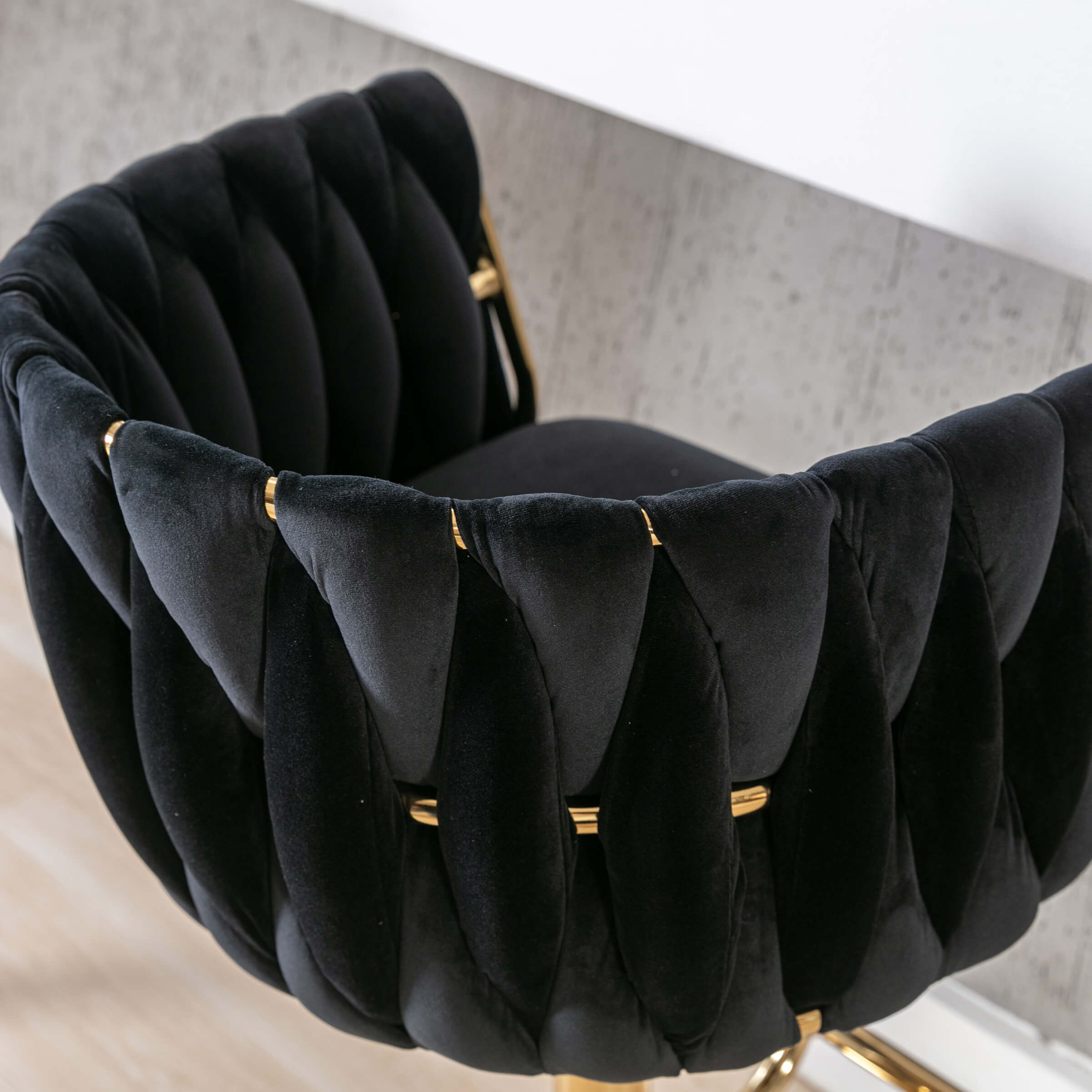 CHICAURA Swivel Gold Base Bar Stools Set of 2 - 6022AB