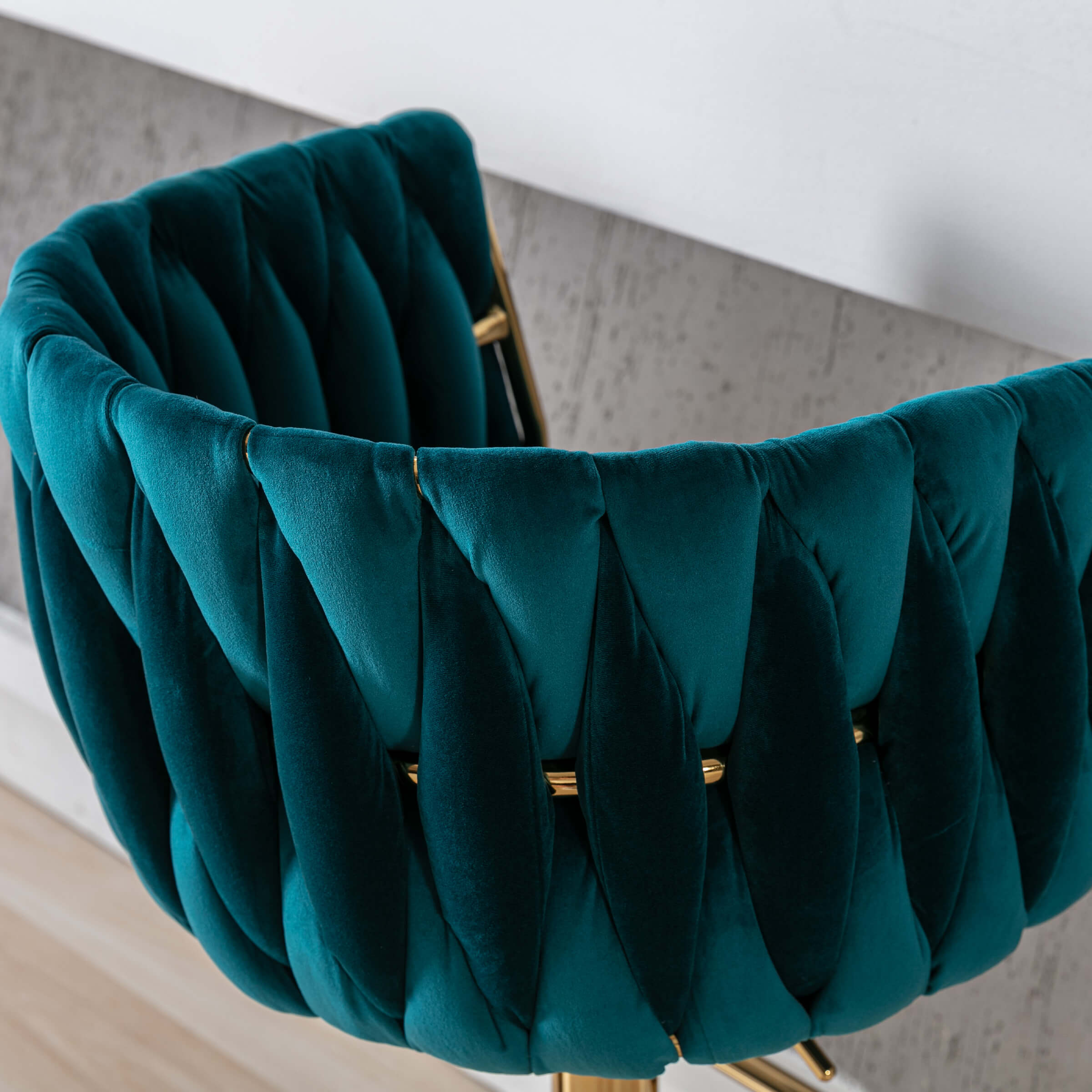 CHICAURA Swivel Gold Base Bar Stools Set of 2 - 6022AB