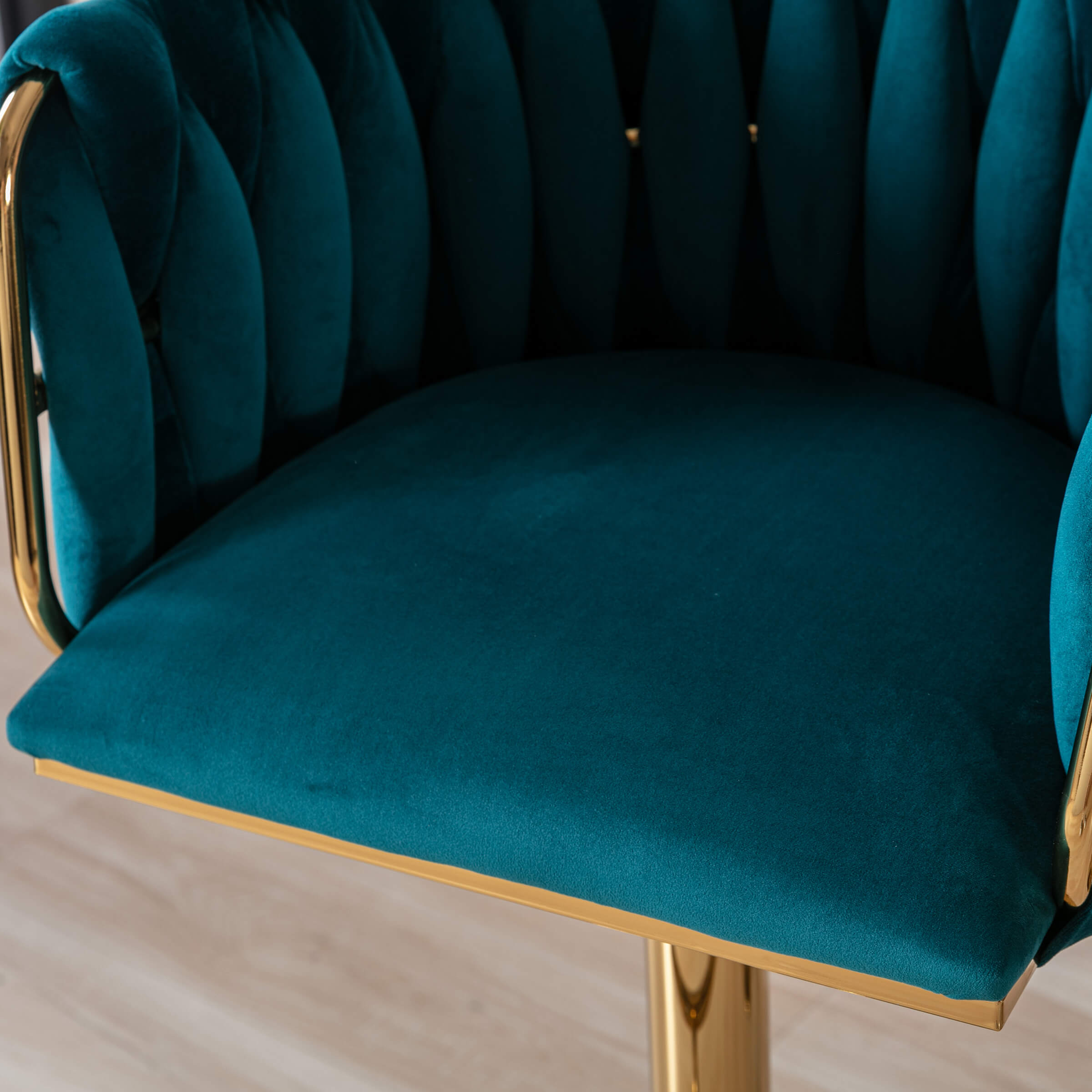 CHICAURA Swivel Gold Base Bar Stools Set of 2 - 6022AB