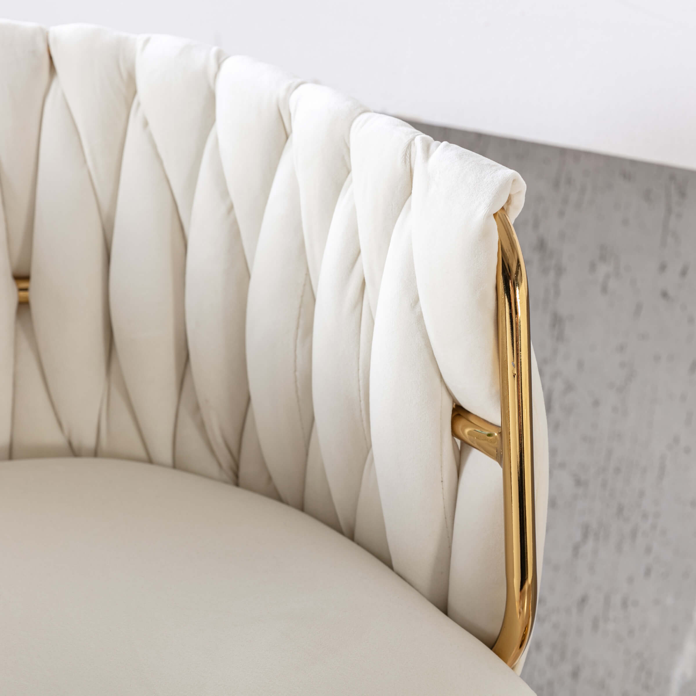 CHICAURA Swivel Gold Base Bar Stools Set of 2 - 6022AB