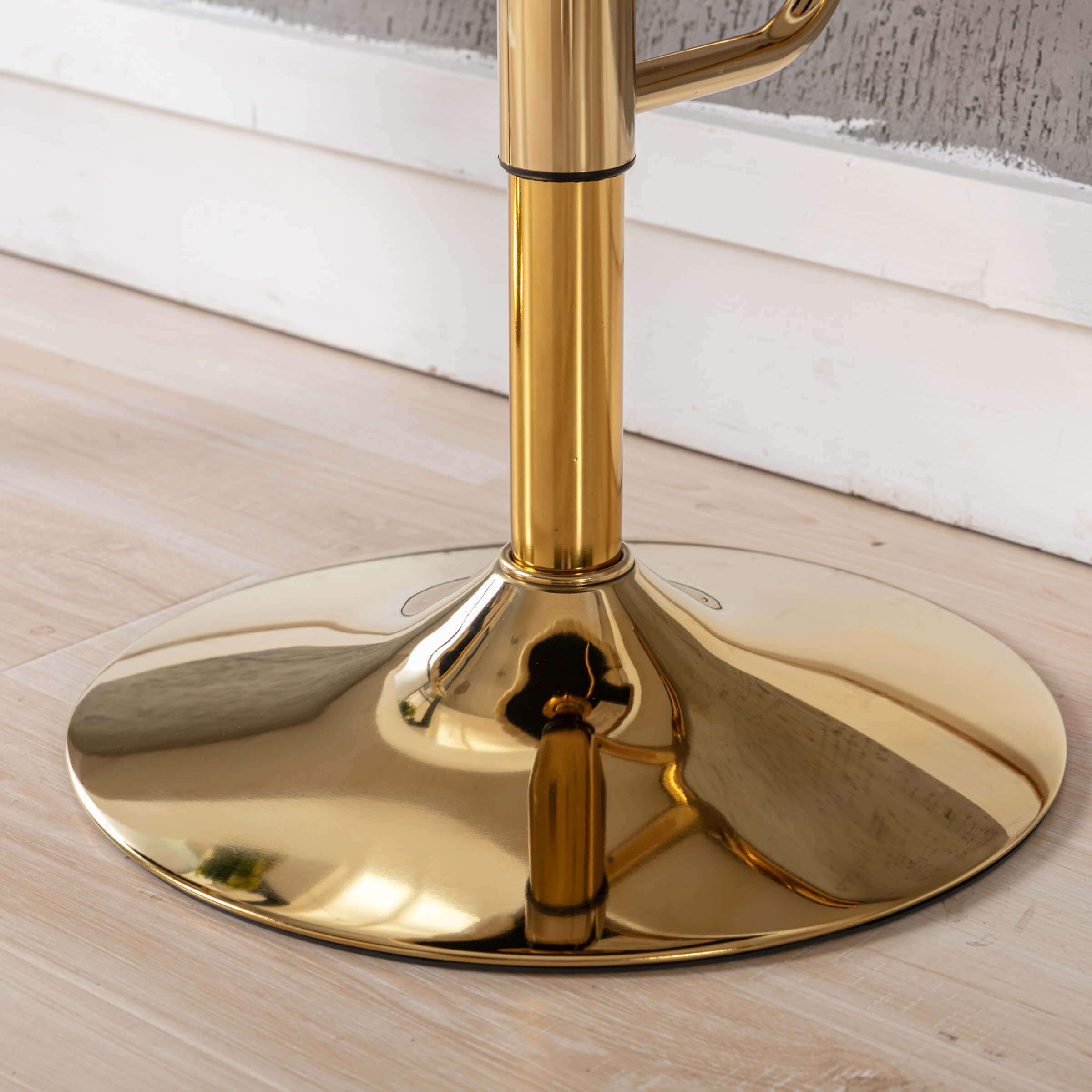 CHICAURA Swivel Gold Base Bar Stools Set of 2 - 6022AB