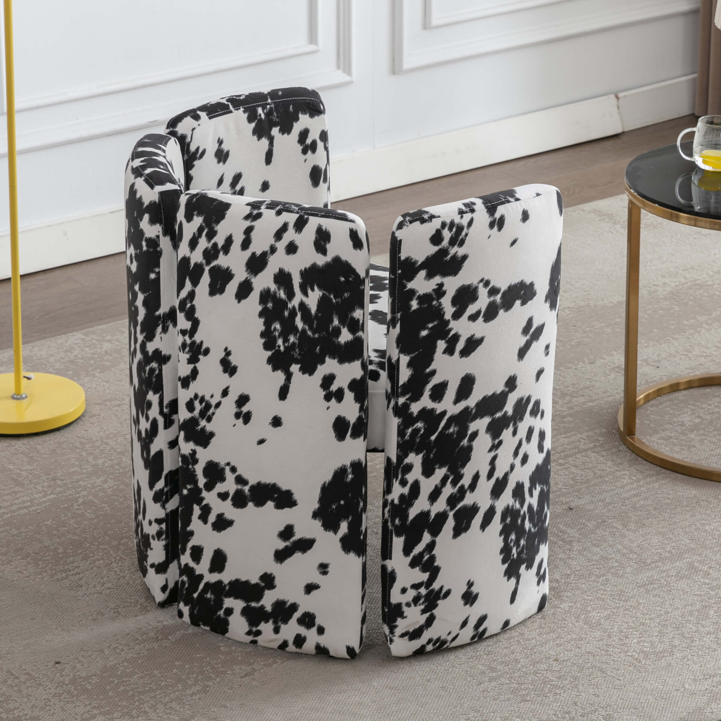 CHICAURA Modern Velvet Barrel Side Accent Chair 1 PCS - 3714AC