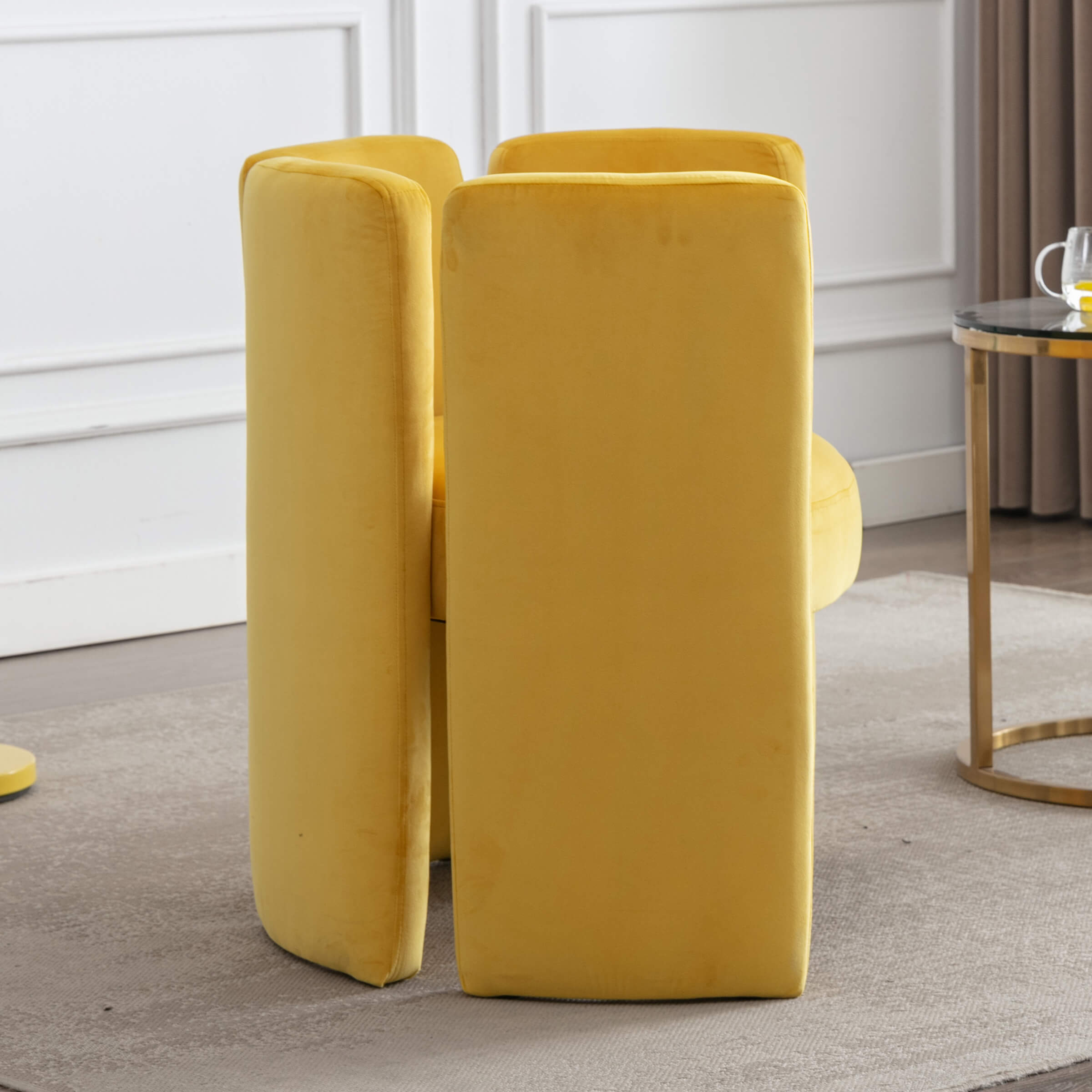 CHICAURA Modern Velvet Barrel Side Accent Chair 1 PCS - 3714AC