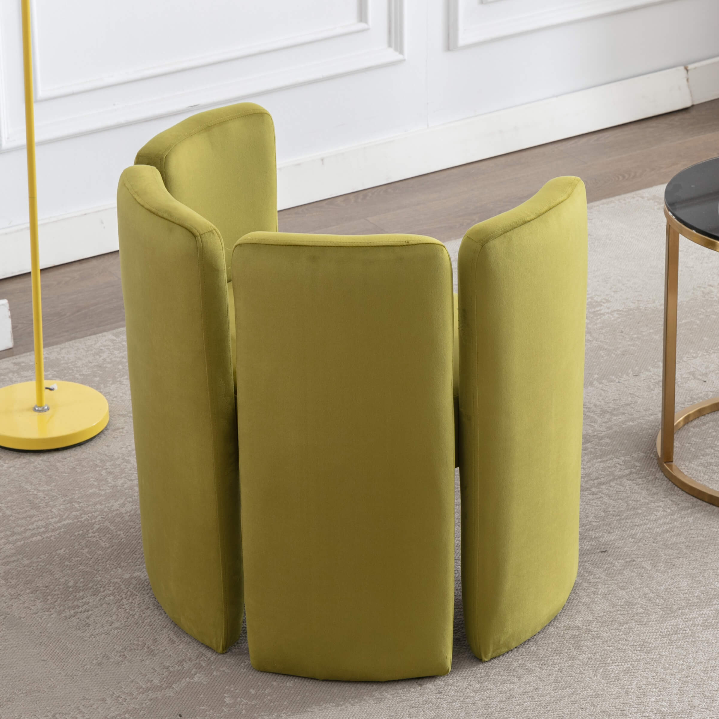 CHICAURA Modern Velvet Barrel Side Accent Chair 1 PCS - 3714AC