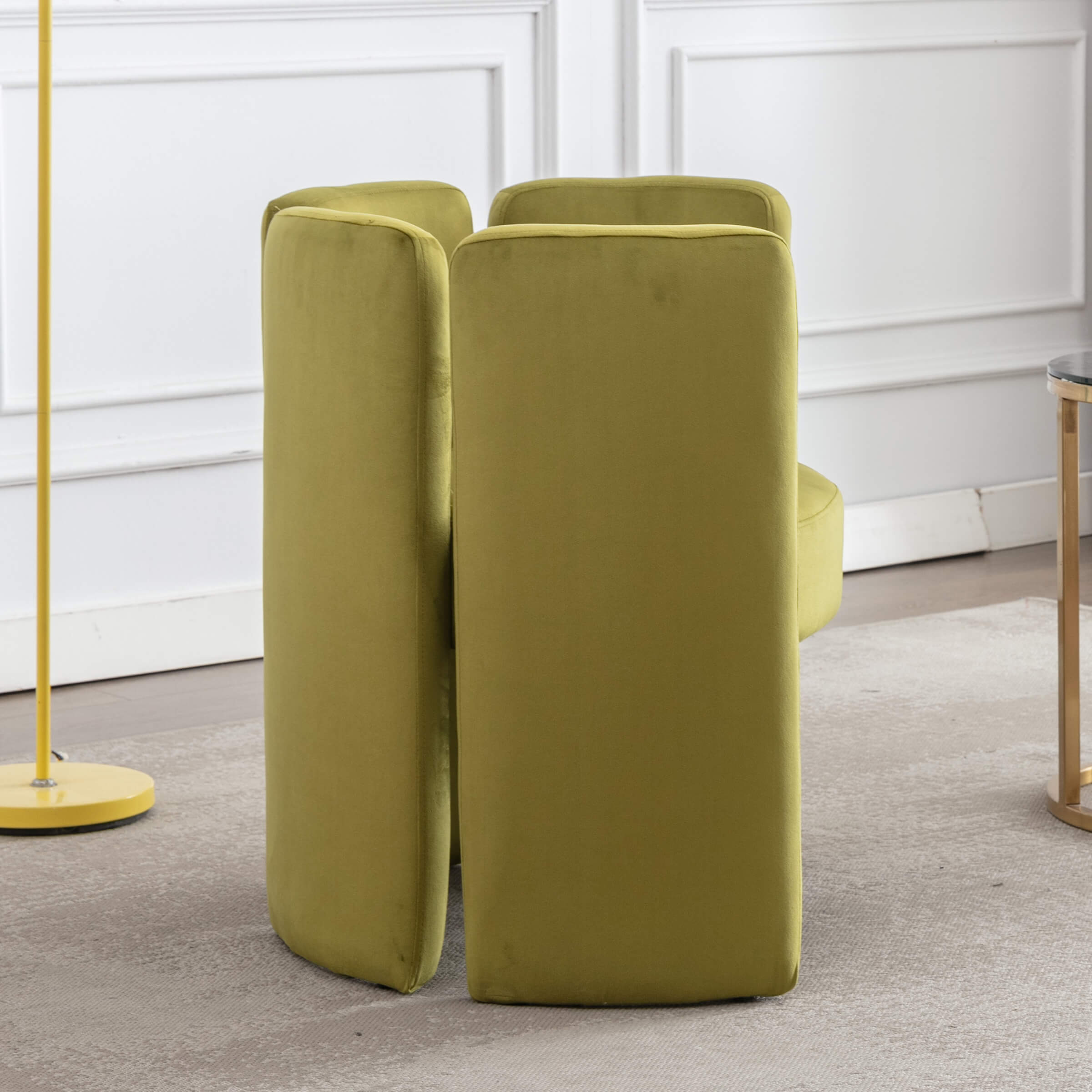 CHICAURA Modern Velvet Barrel Side Accent Chair 1 PCS - 3714AC