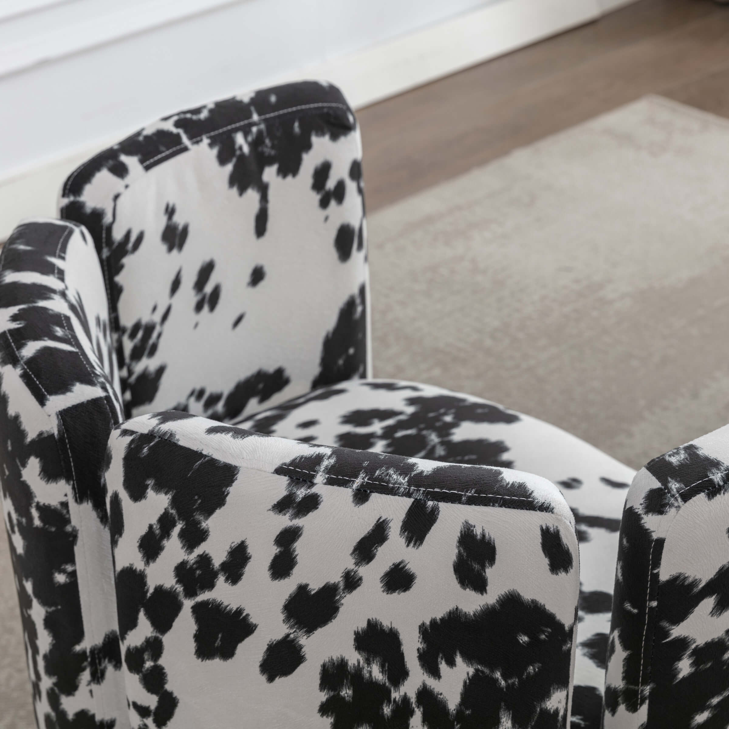 CHICAURA Modern Velvet Barrel Side Accent Chair 1 PCS - 3714AC