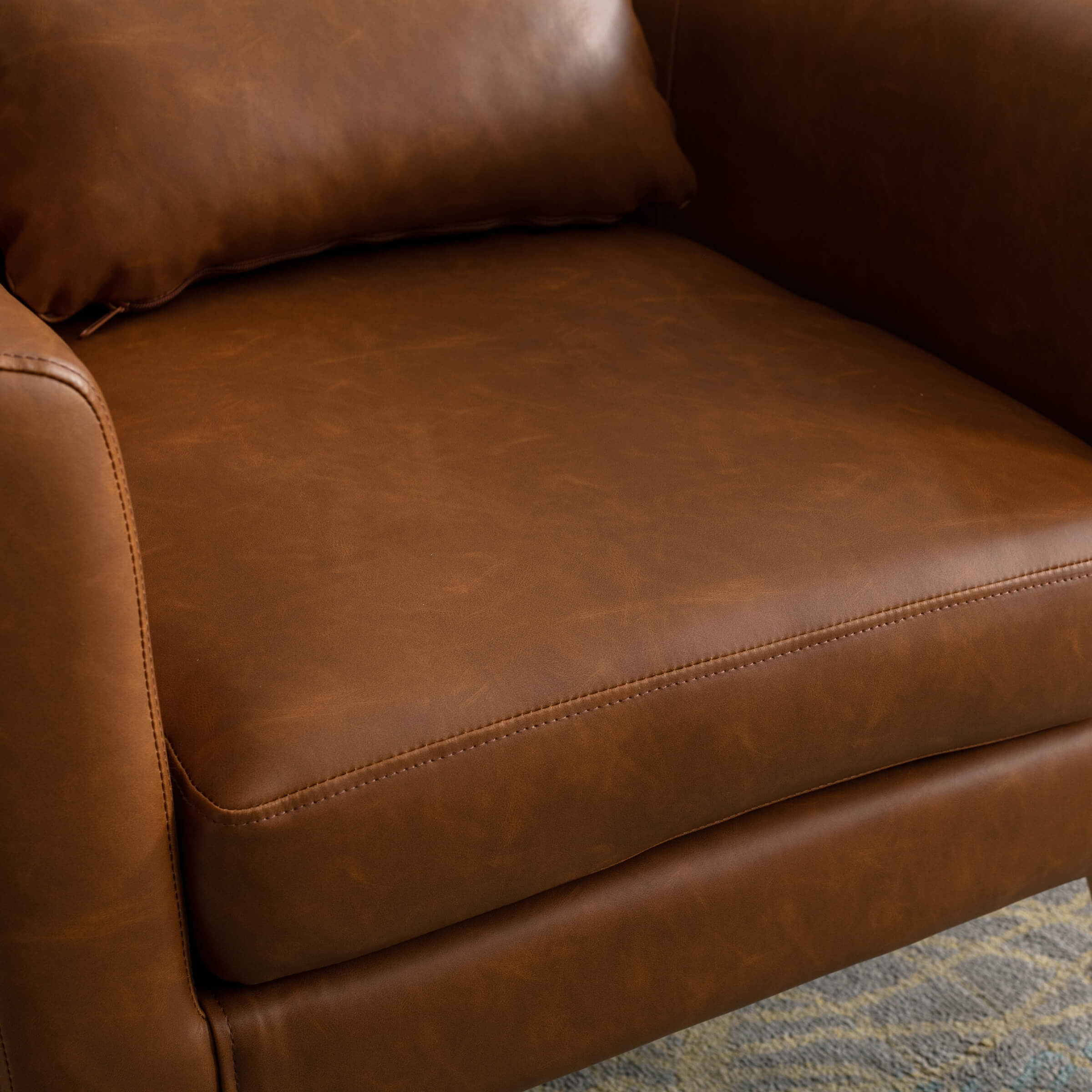 CHICAURA Upholstered Barrel Accent Chair 1 PCS - 8342AC