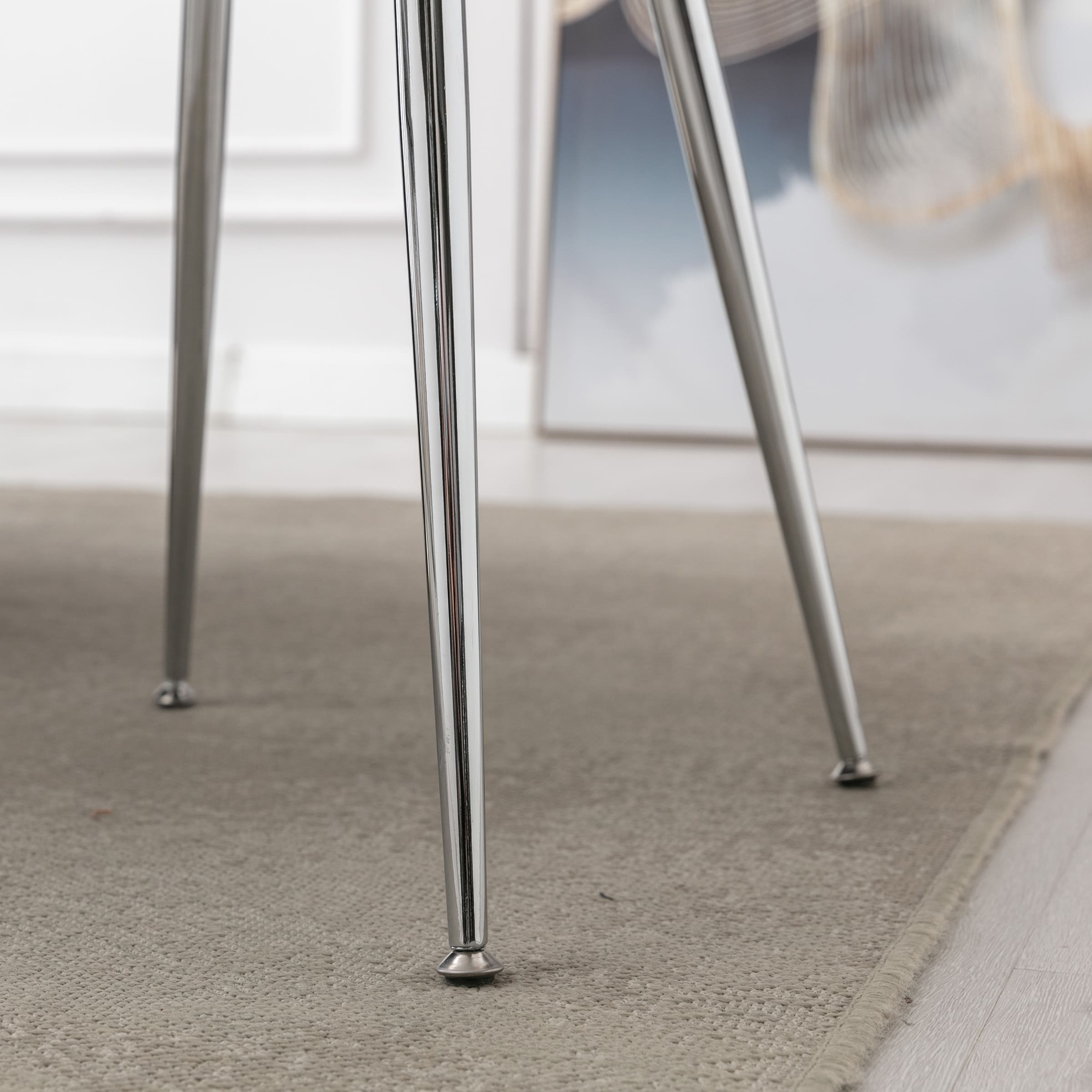 CHICAURA Braided Upholstered Barrel Dining Chairs Set of 2 - 6023DC