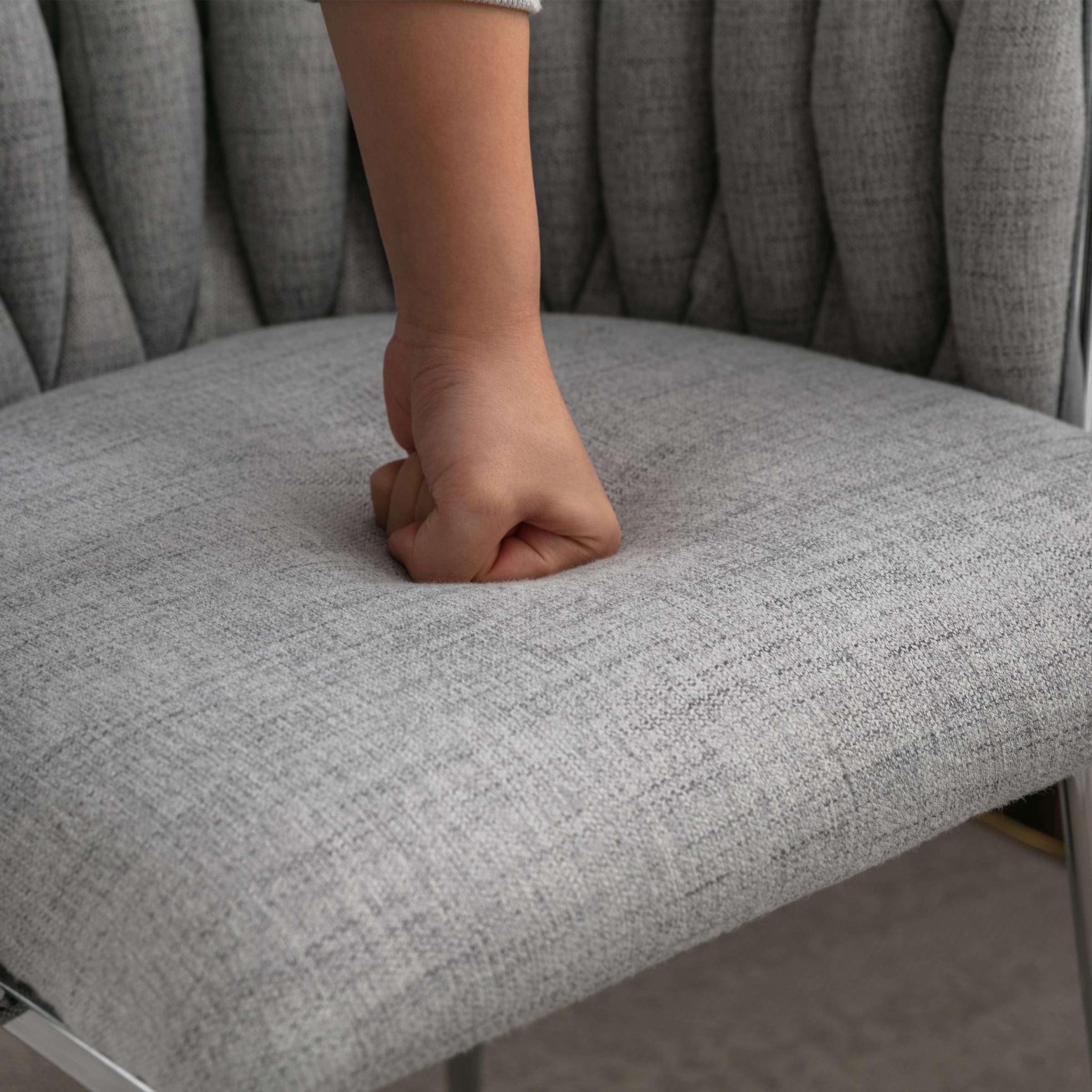 CHICAURA Braided Upholstered Barrel Dining Chairs Set of 2 - 6023DC