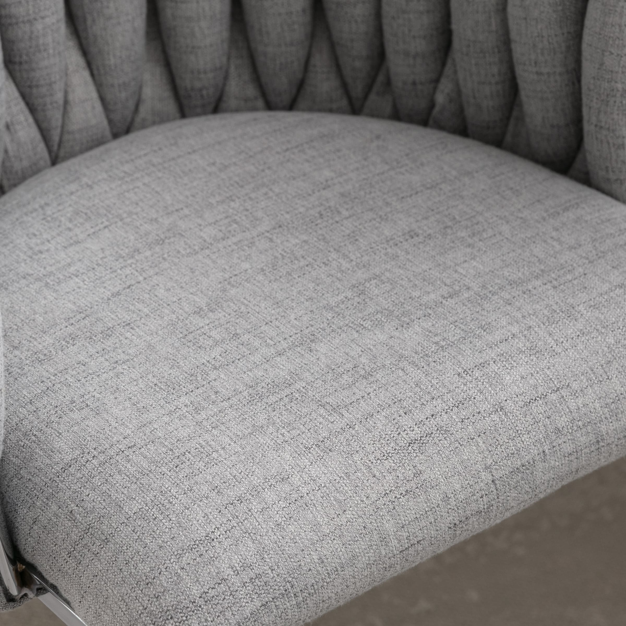 CHICAURA Braided Upholstered Barrel Dining Chairs Set of 2 - 6023DC