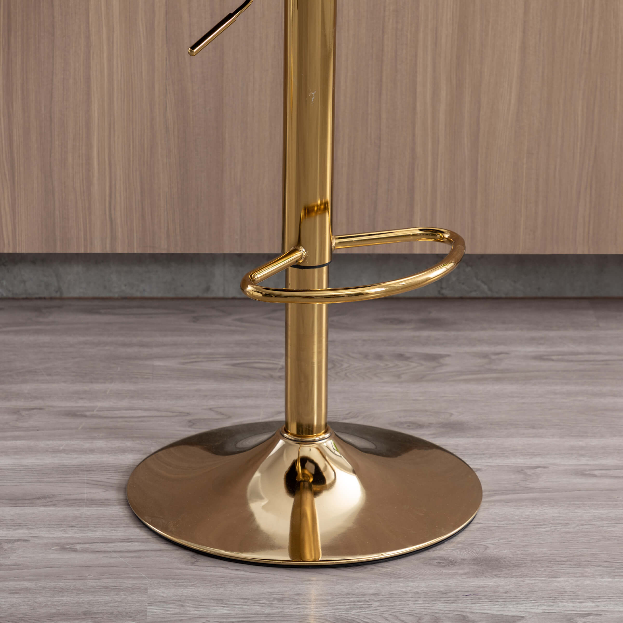 CHICAURA Swivel Adjustable Gold Woven Bar Stools Set of 2 - 6015AB