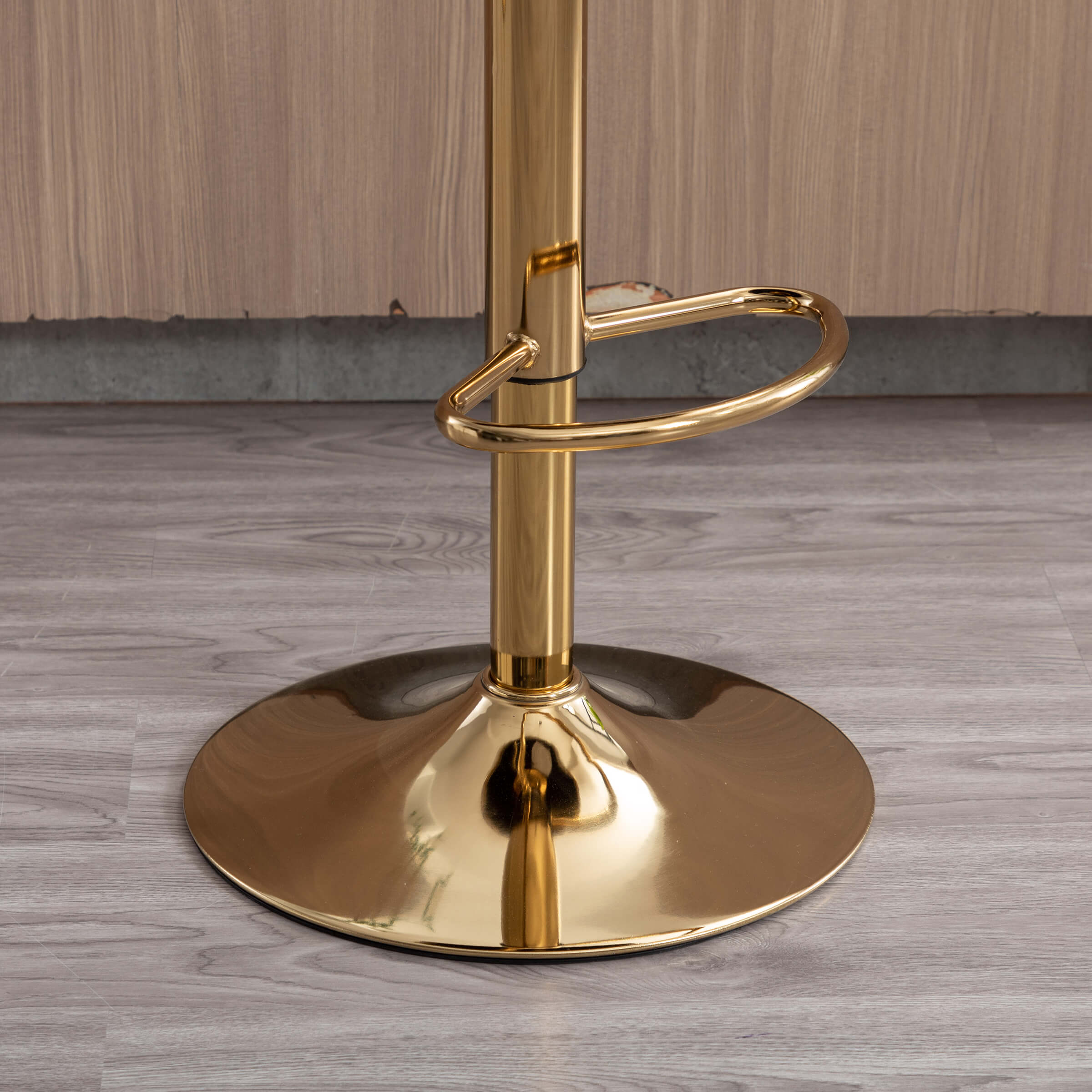 CHICAURA Swivel Adjustable Gold Woven Bar Stools Set of 2 - 6015AB