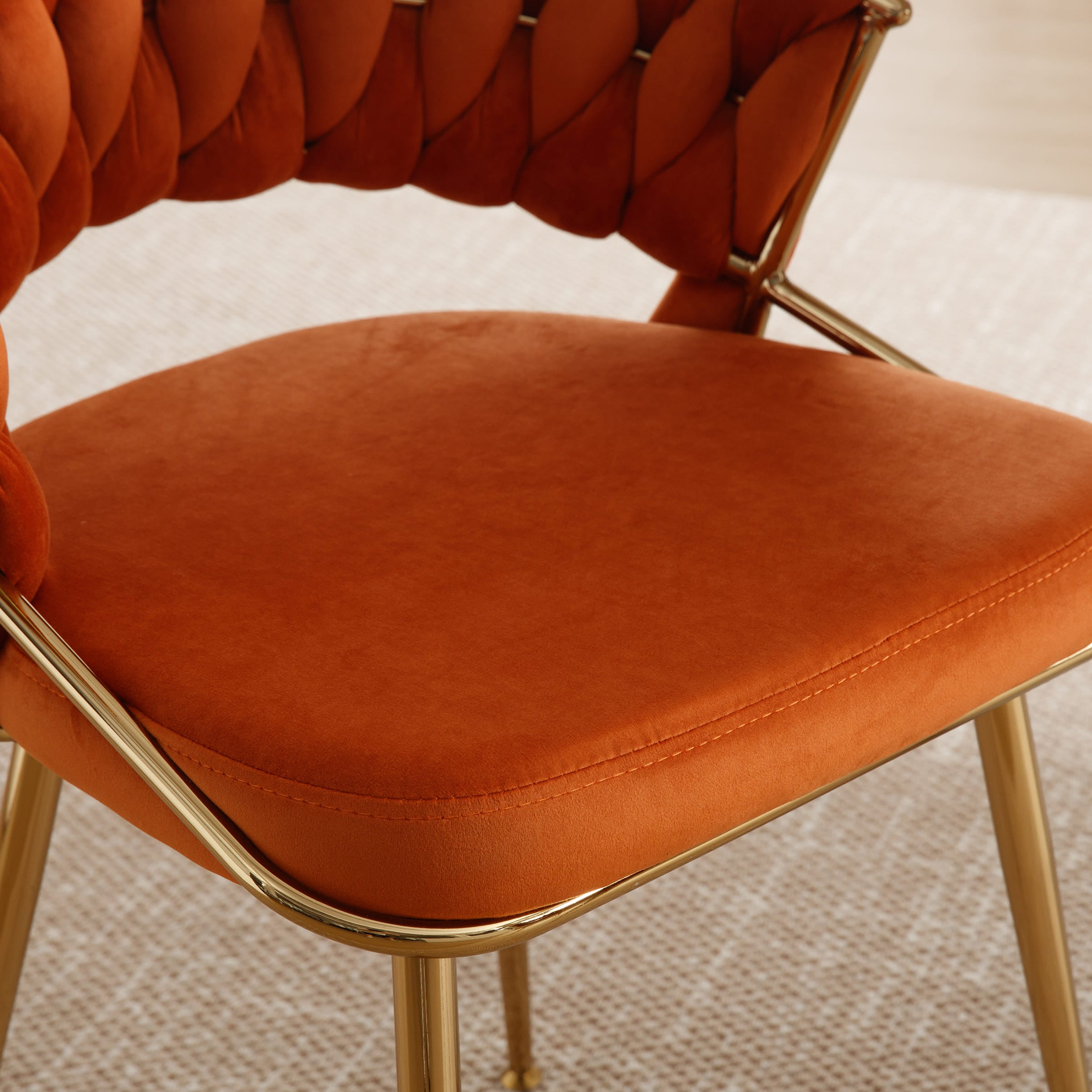 CHICAURA Woven Velvet Dining Chairs Set of 2 - 1561DC