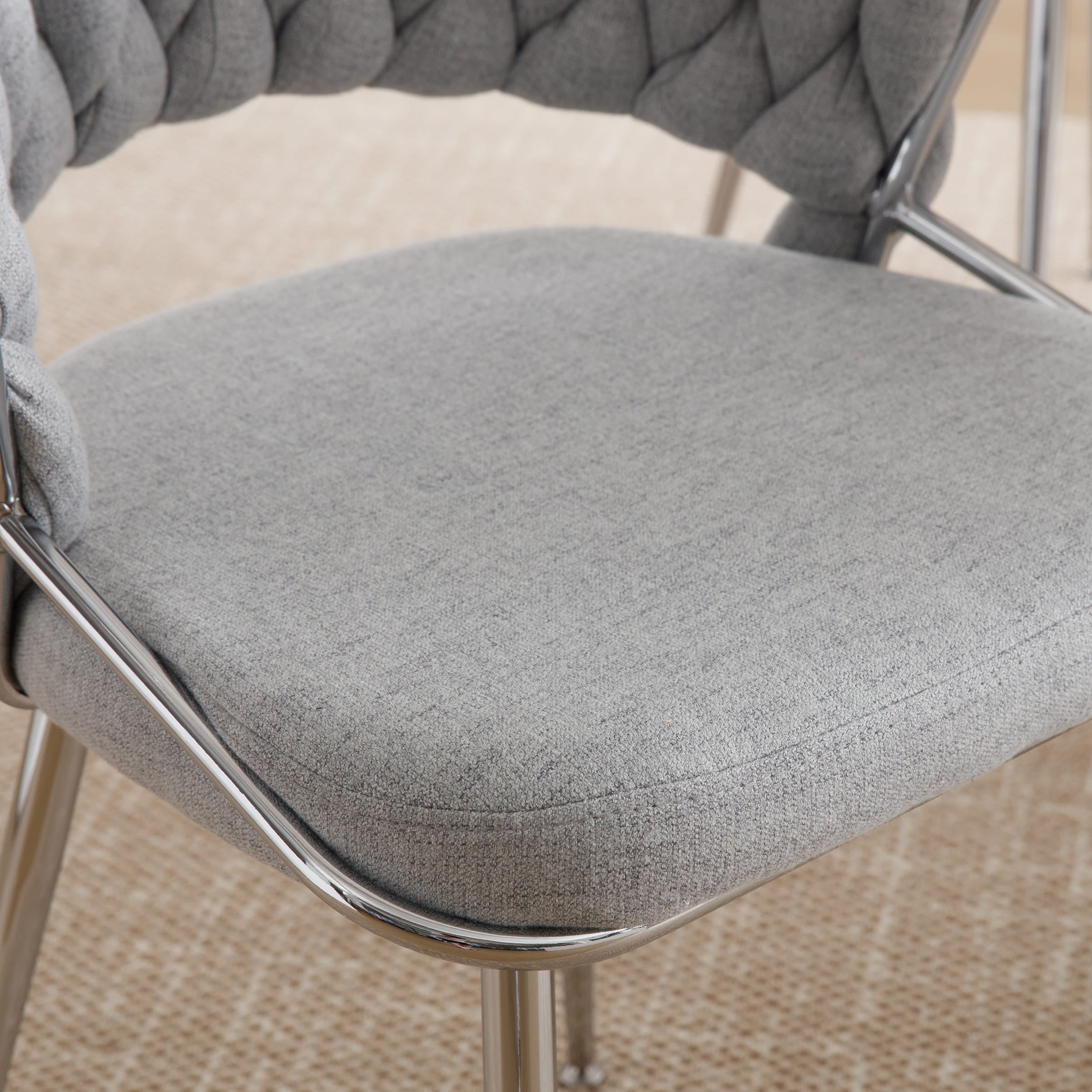 CHICAURA Woven Velvet Dining Chairs Set of 2 - 1561DC