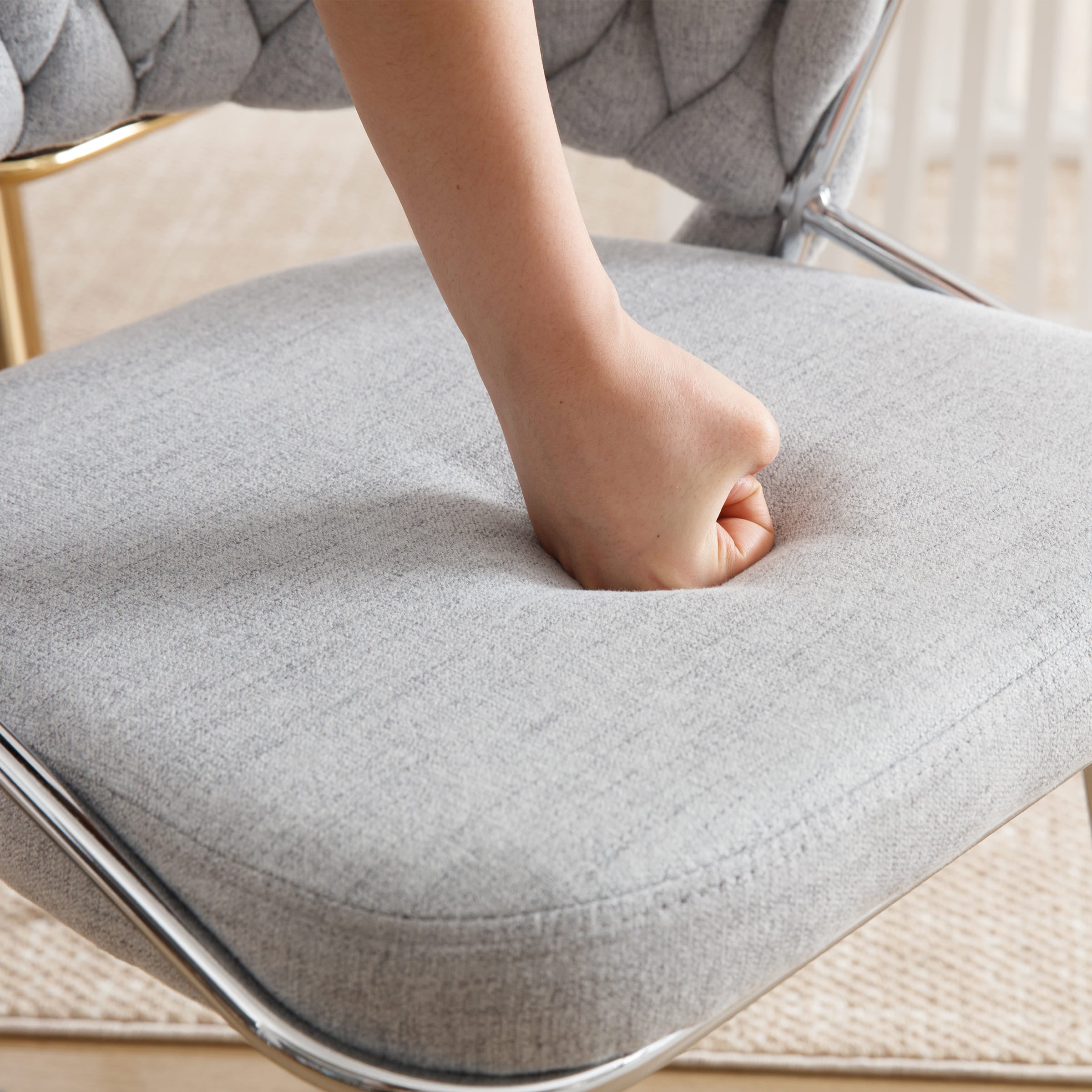 CHICAURA Woven Velvet Dining Chairs Set of 2 - 1561DC