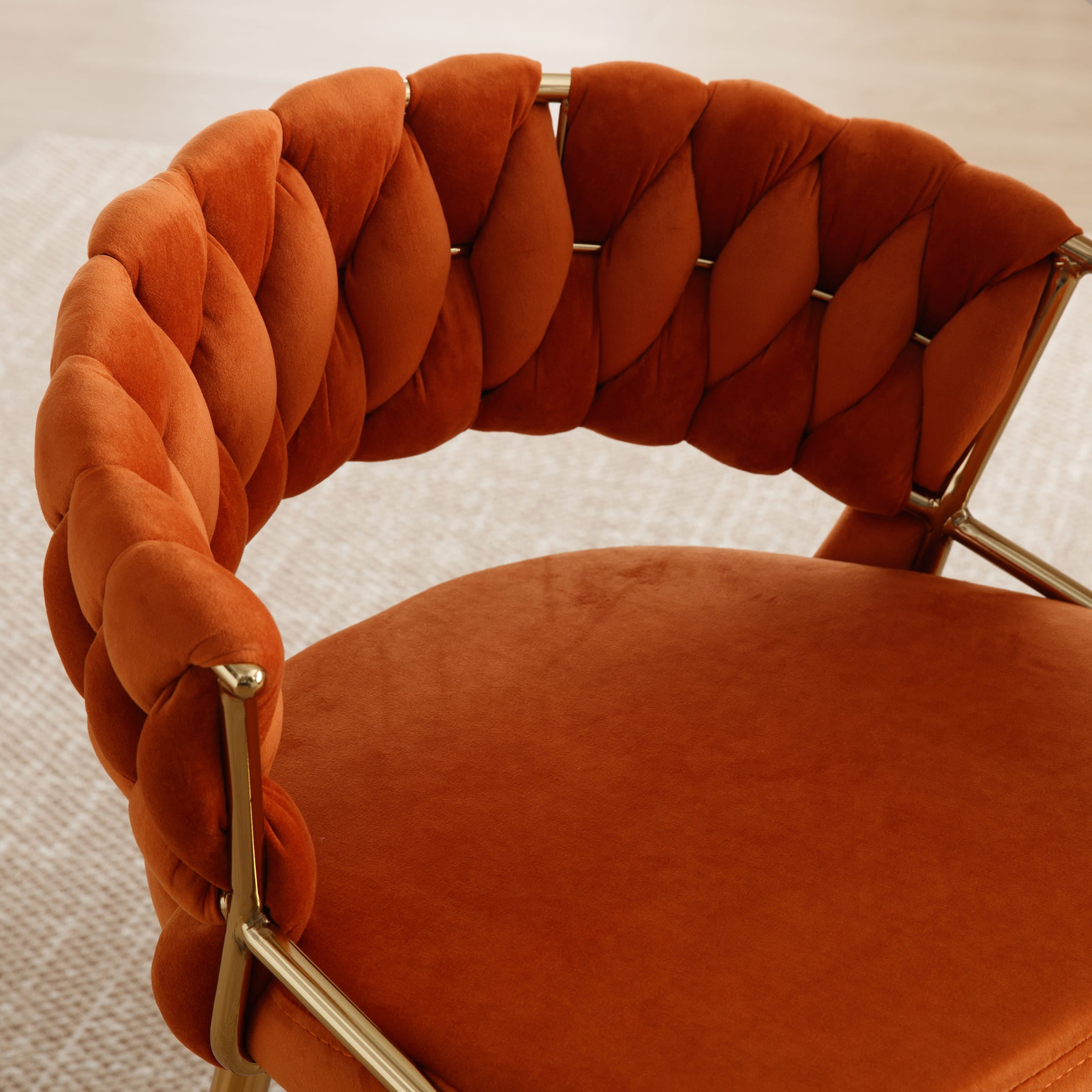 CHICAURA Woven Velvet Dining Chairs Set of 2 - 1561DC